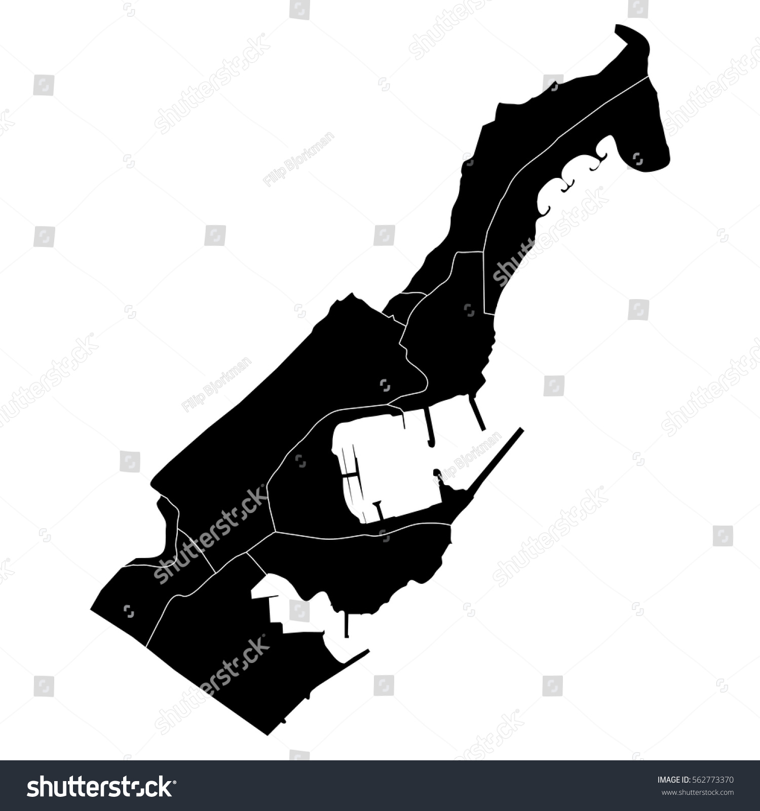 High Detailed Vector Map Countiesregionsstates Monaco Stock Vector ...