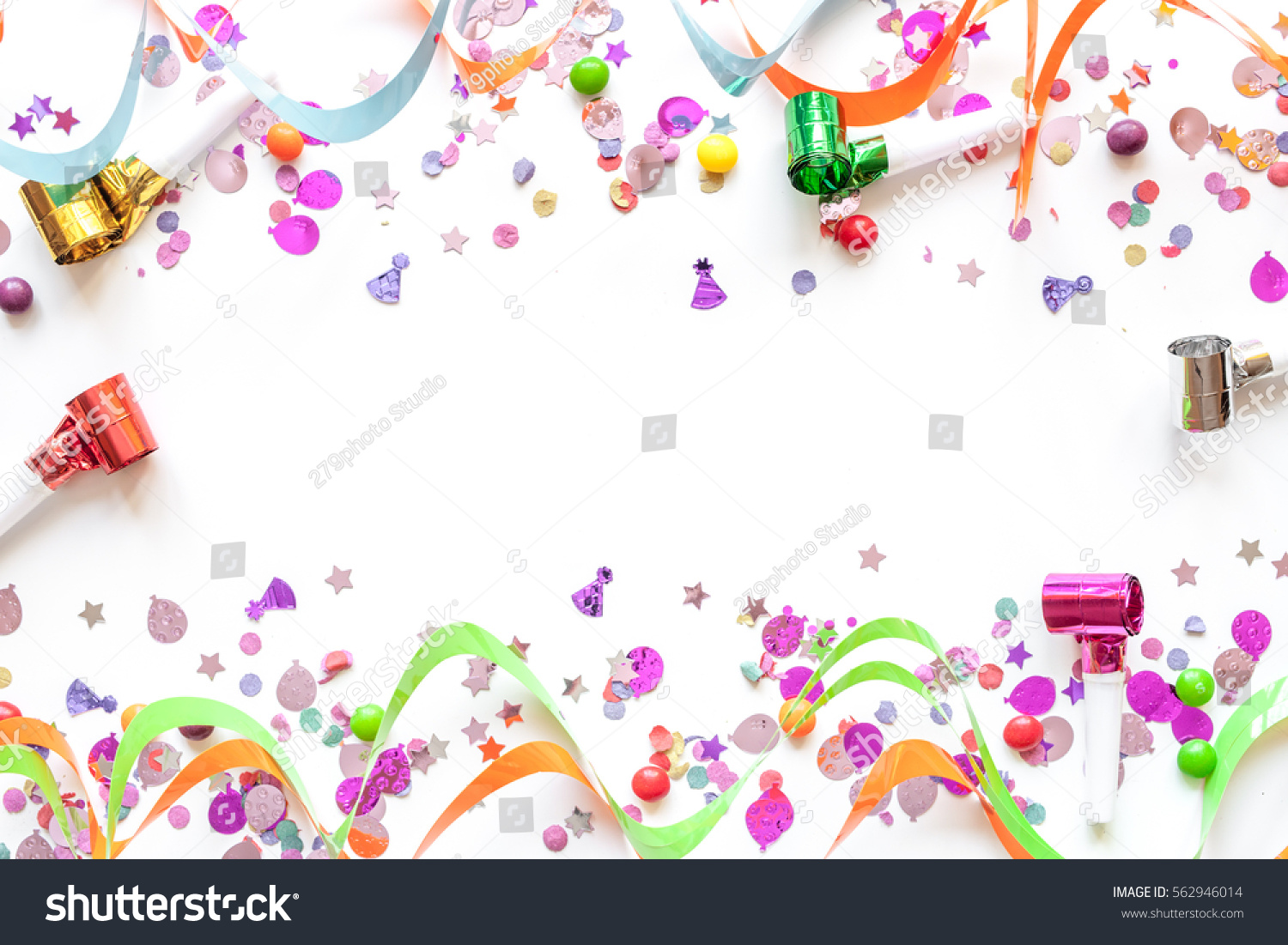 Concept Birthday Party On White Background Stock Photo 562946014