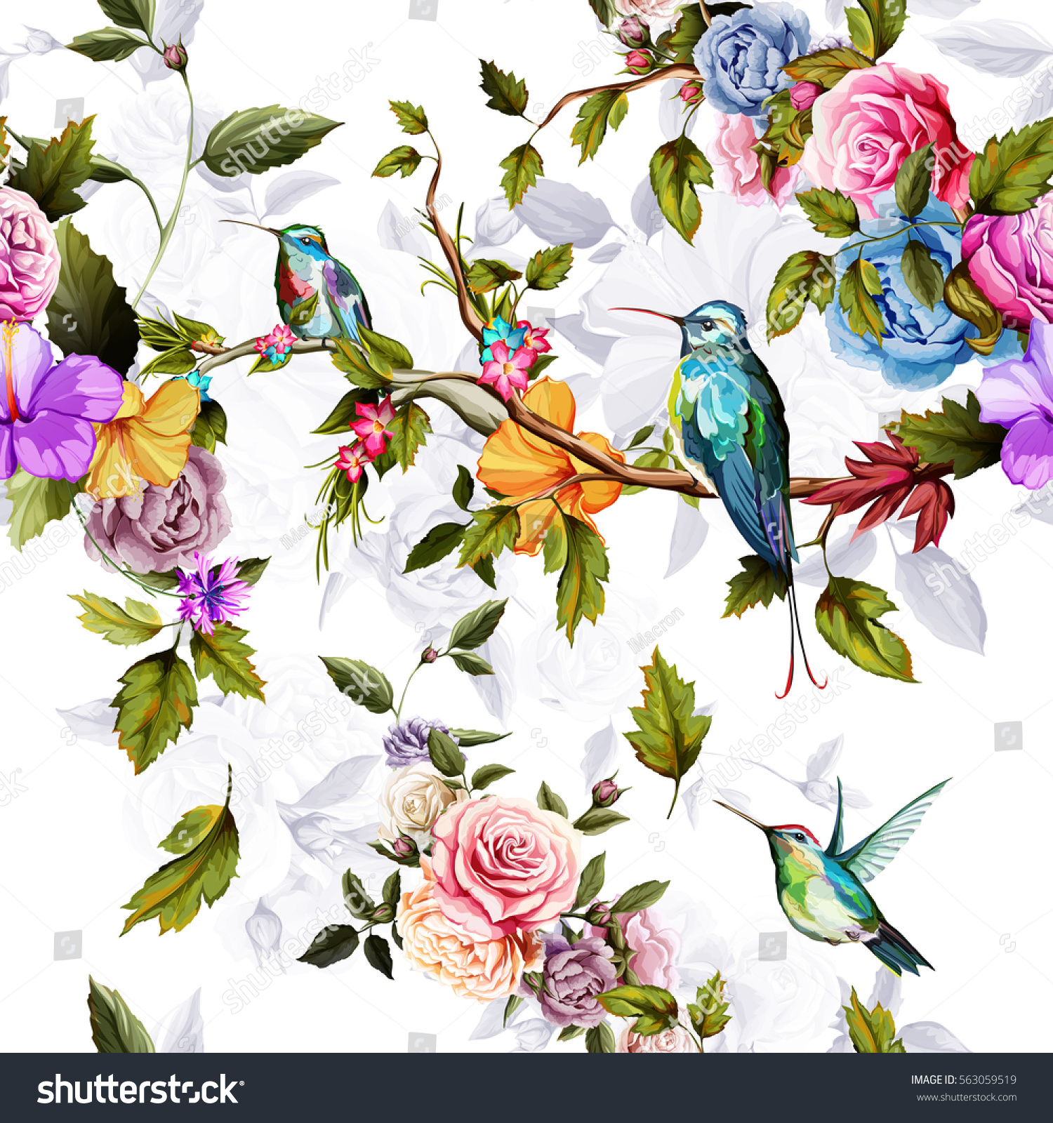 274,258 Birds And Flowers Patterns Images, Stock Photos & Vectors ...