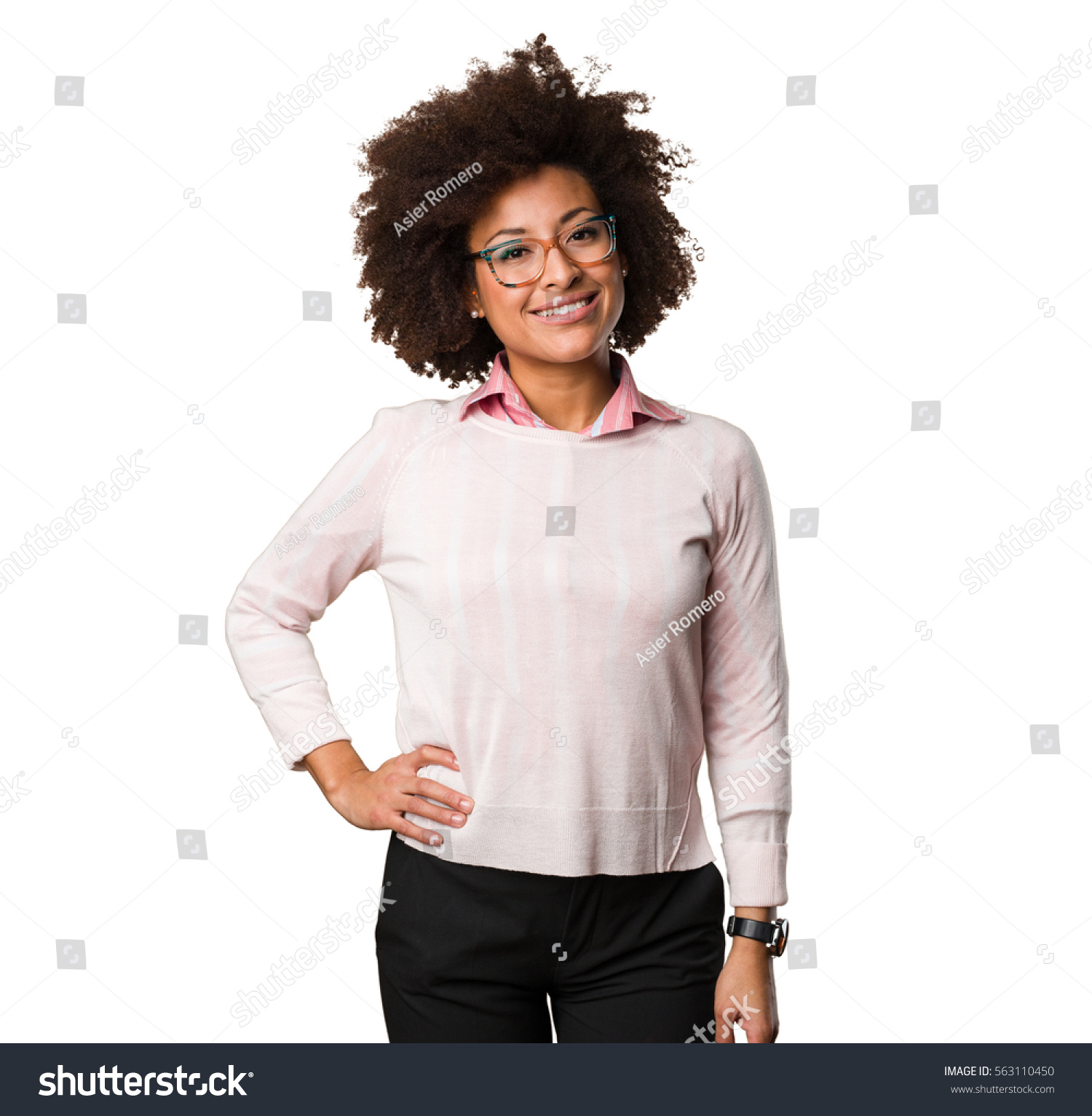 Black Woman Standing Stock Photo 563110450 | Shutterstock