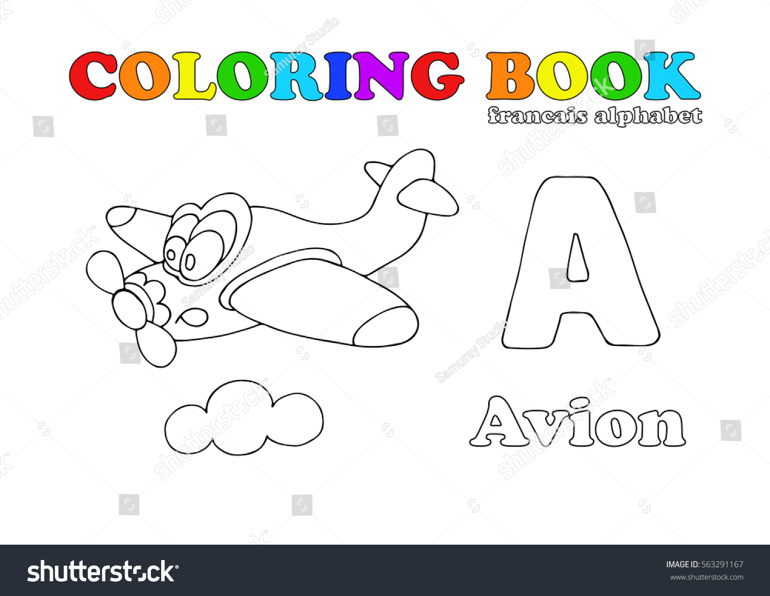 Coloring Book Page Cartoon Illustration Funny Stock Vector (Royalty ...