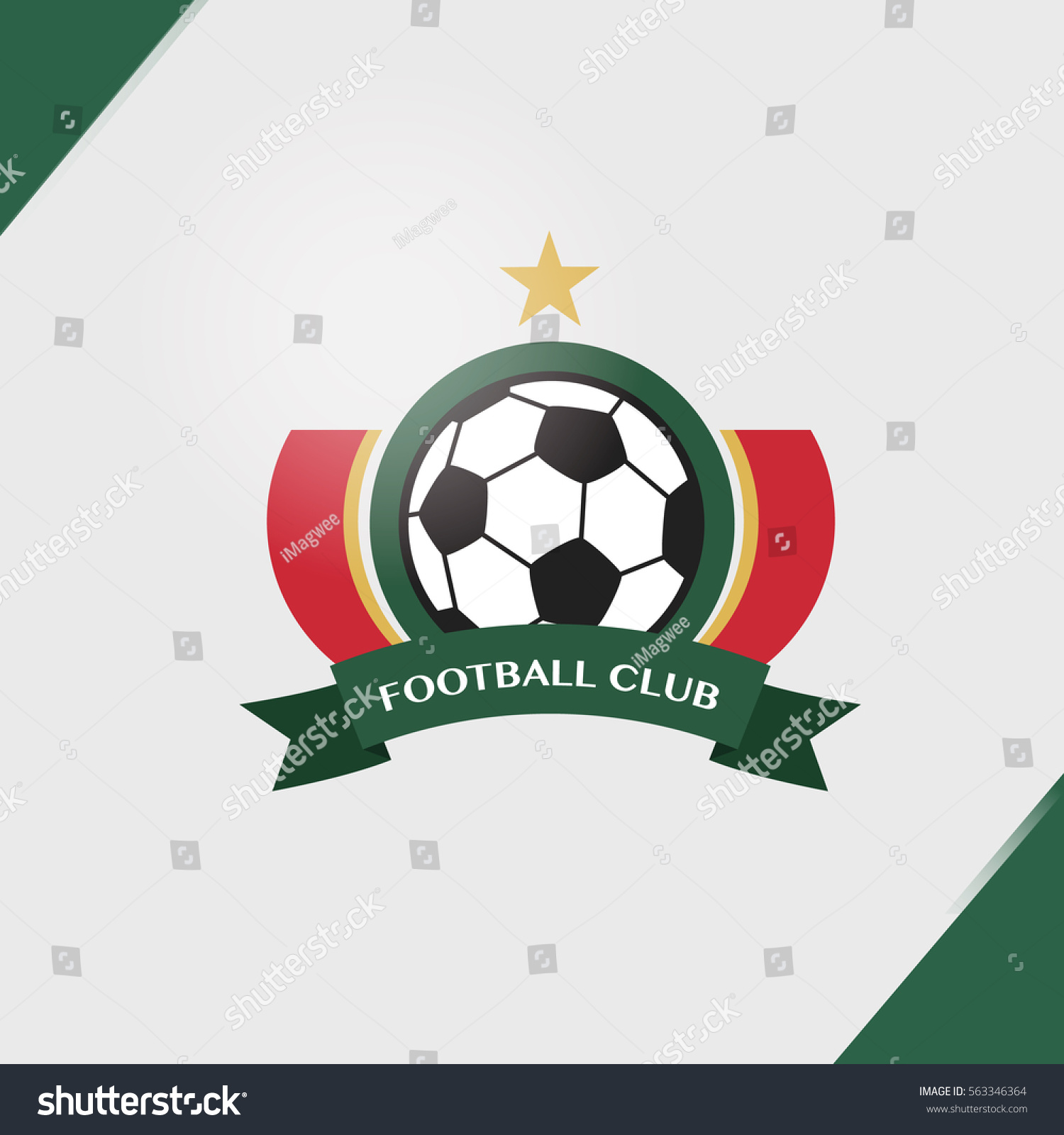 Soccer Football Badgevector Illustration Stock Vector (Royalty Free ...