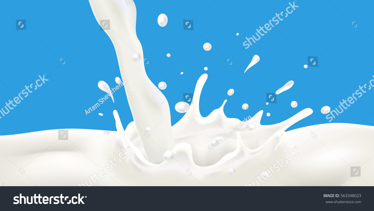 Milk Wave Splash Vector Illustration Stock Vector Royalty Free