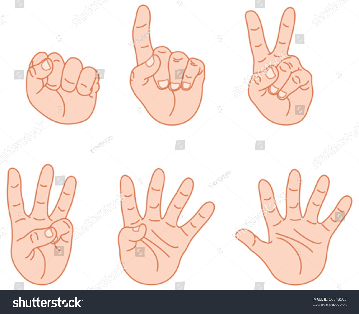 Counting Hands Stock Vector (Royalty Free) 56348503 | Shutterstock