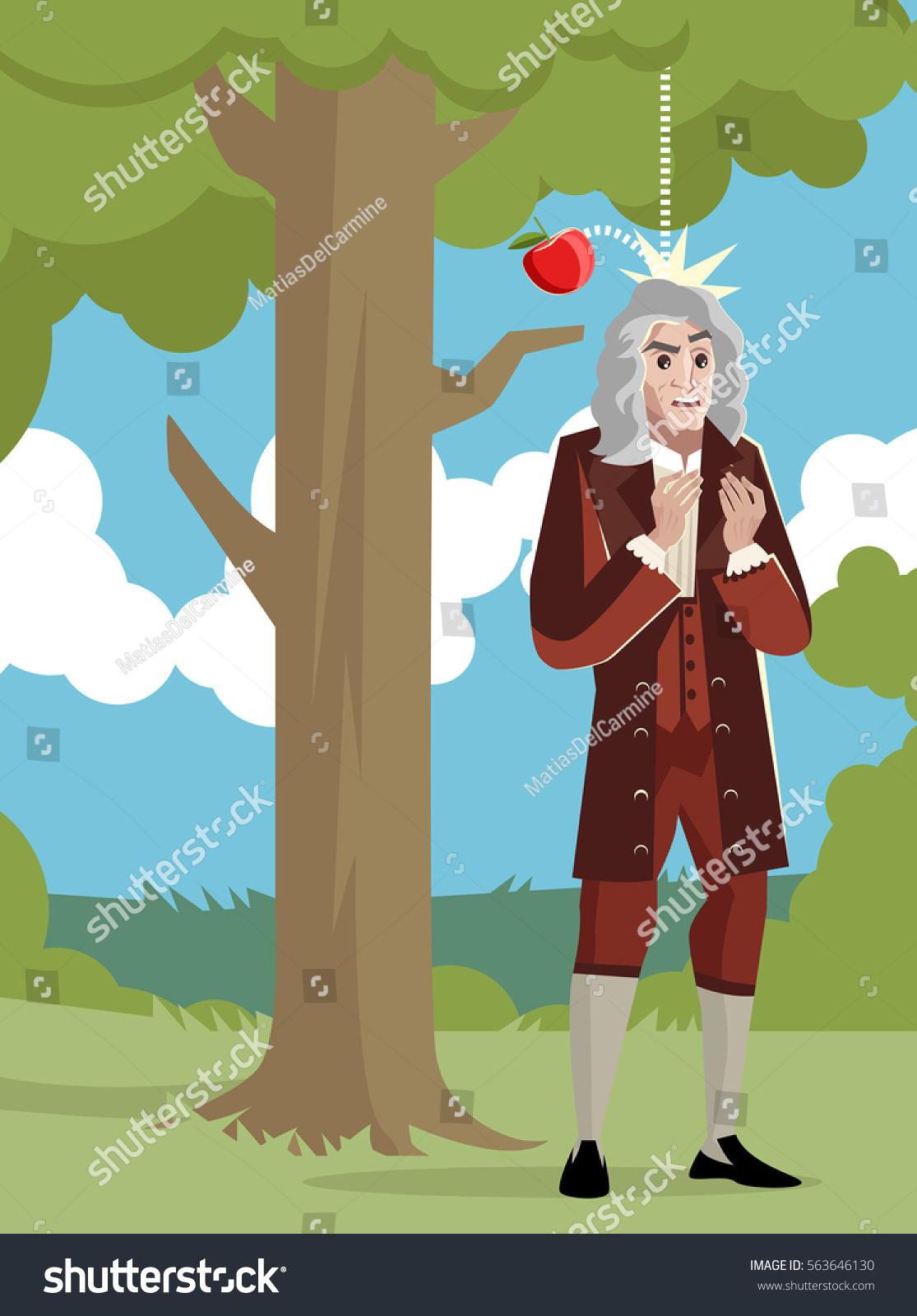 На Ньютона упало яблоко