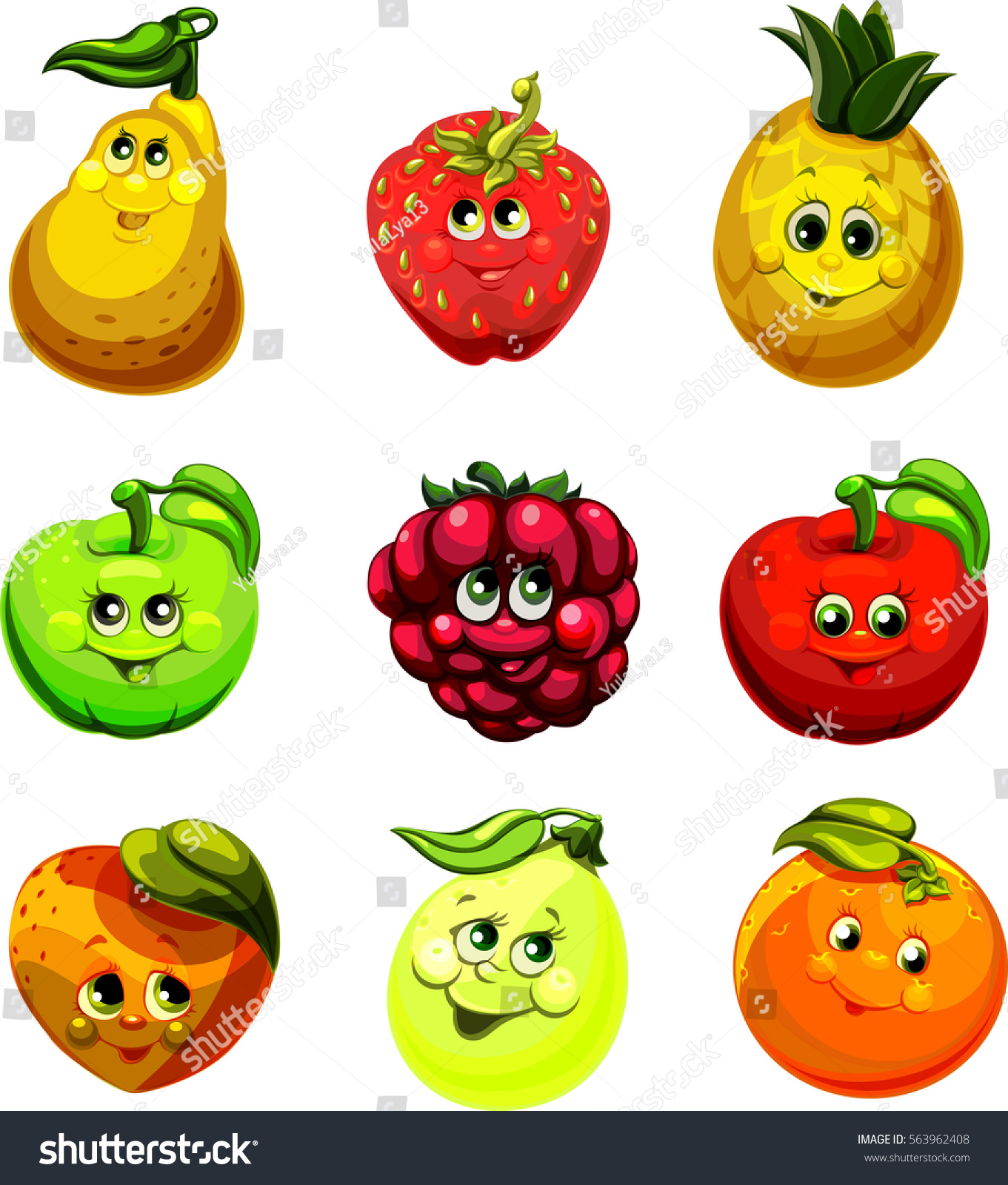 funny fruit cartoons