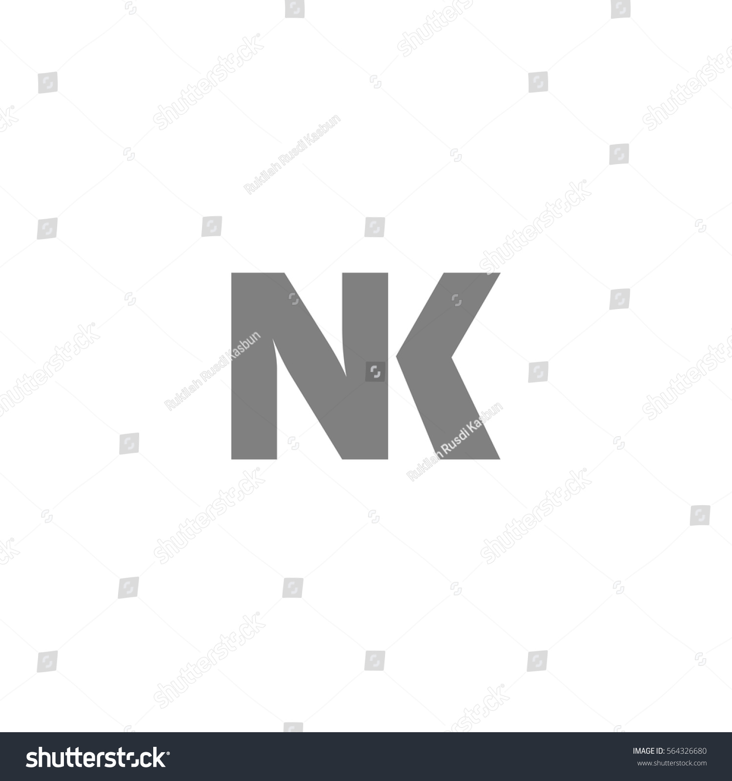 Nk Letter Vector Logo Stock Vector (Royalty Free) 564326680 | Shutterstock