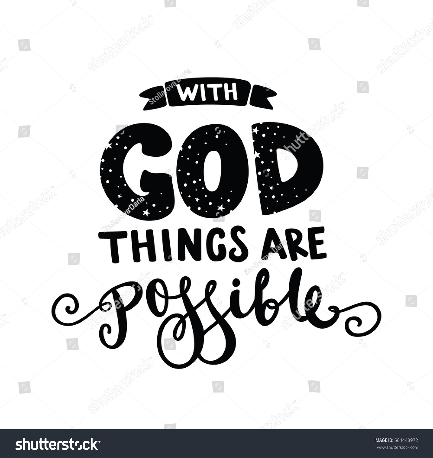 Typography Poster Vector Quote God Stock Vector (Royalty Free ...