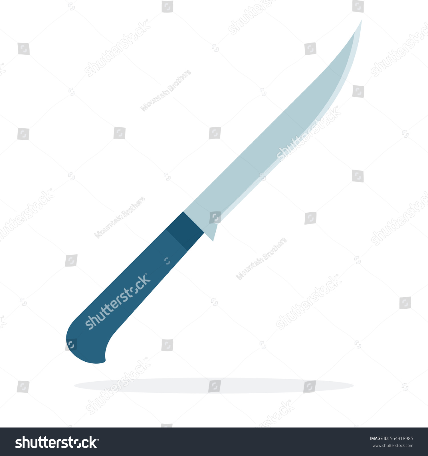 Steak Knife Vector Flat Material Design Stock Vector (Royalty Free