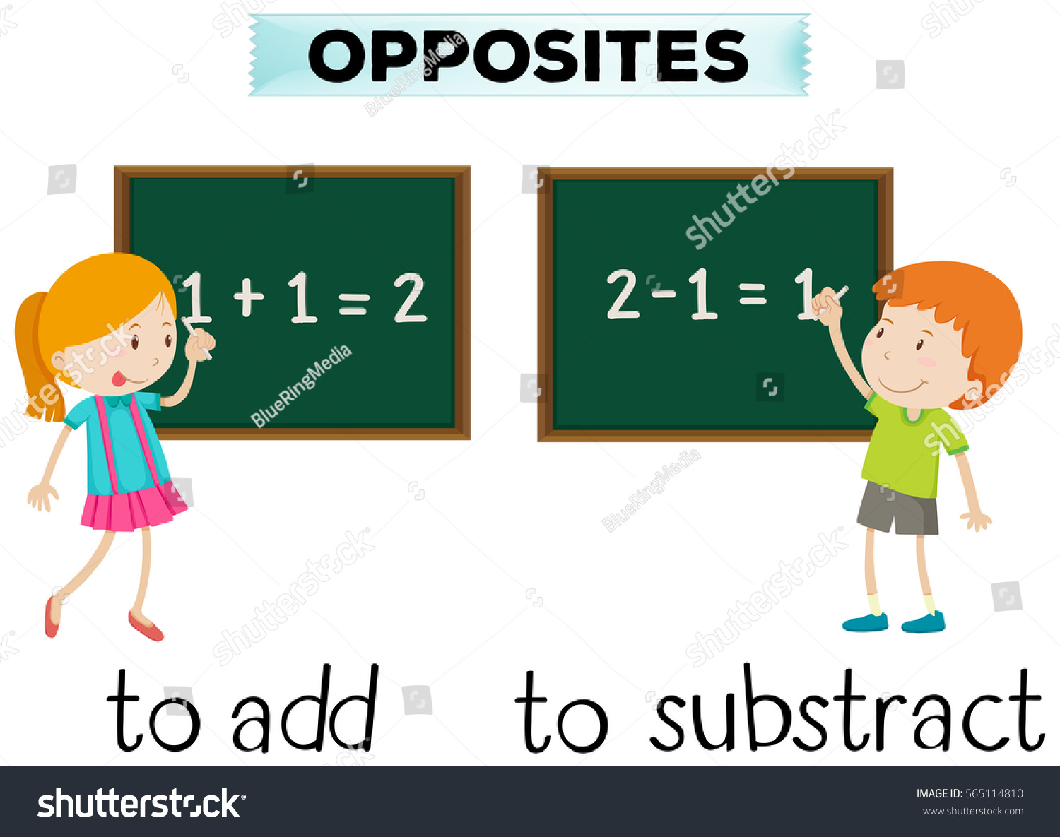 opposite-words-add-subtract-illustration-stock-vector-royalty-free