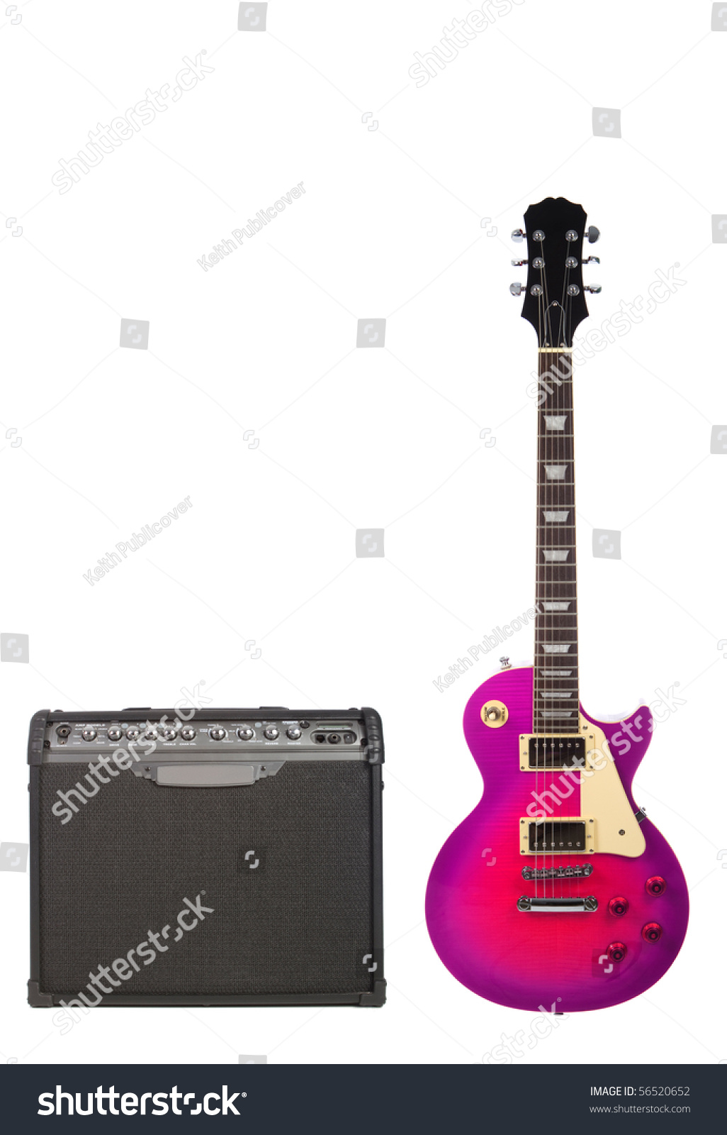 pink sunburst guitar