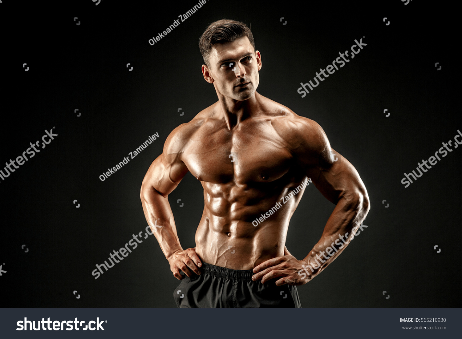 Muscle Man Flexing