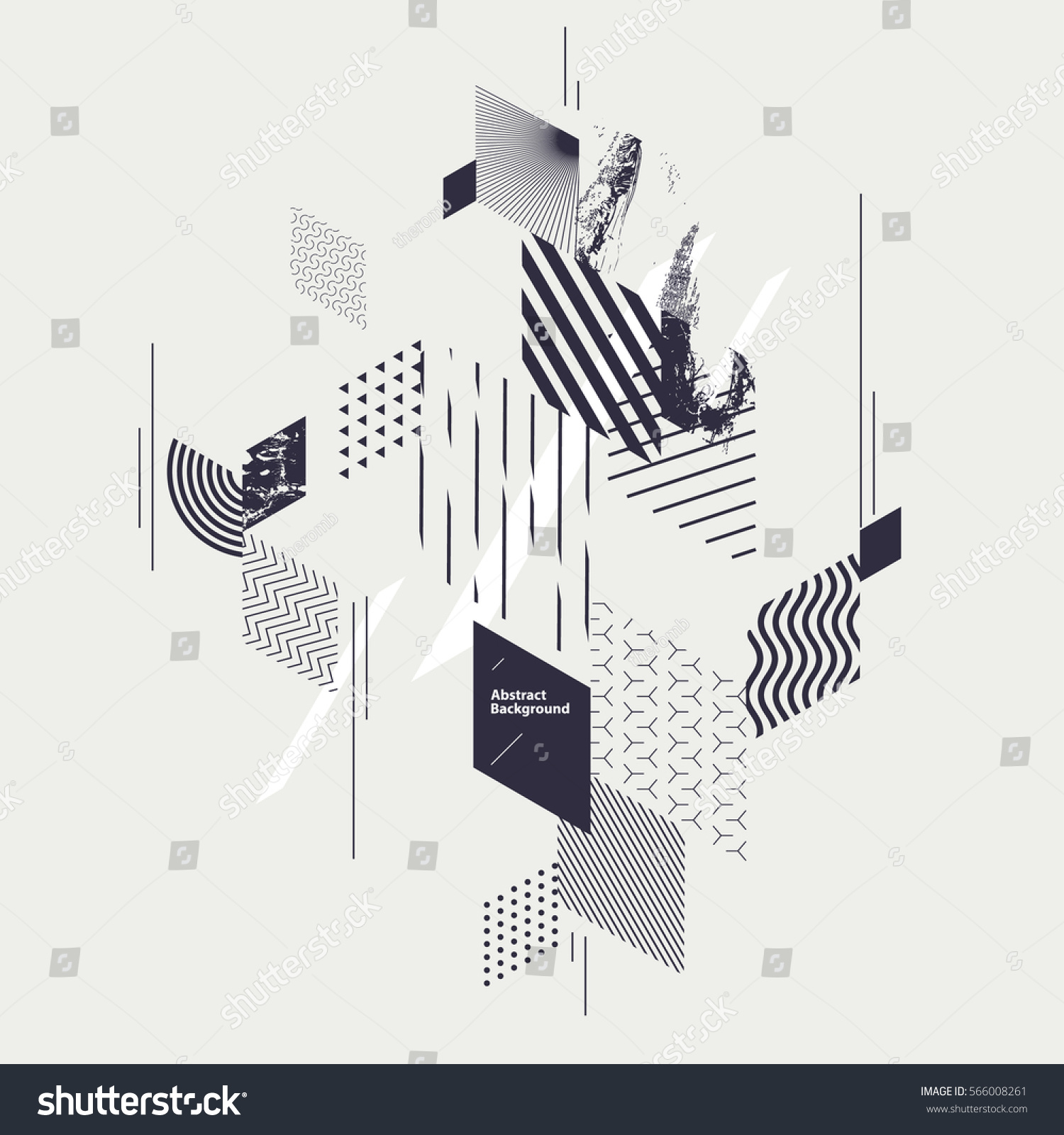 Abstract Geometric Background Decorative Rectangles Stock Vector ...