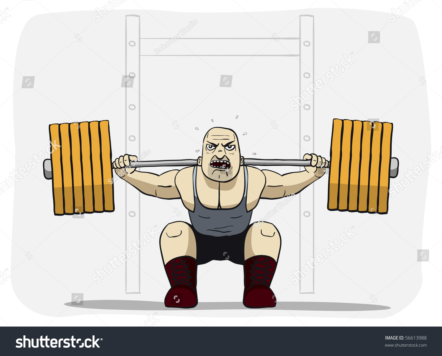 Power Lifter Lifting Heavy Load Stock Illustration 56613988 | Shutterstock