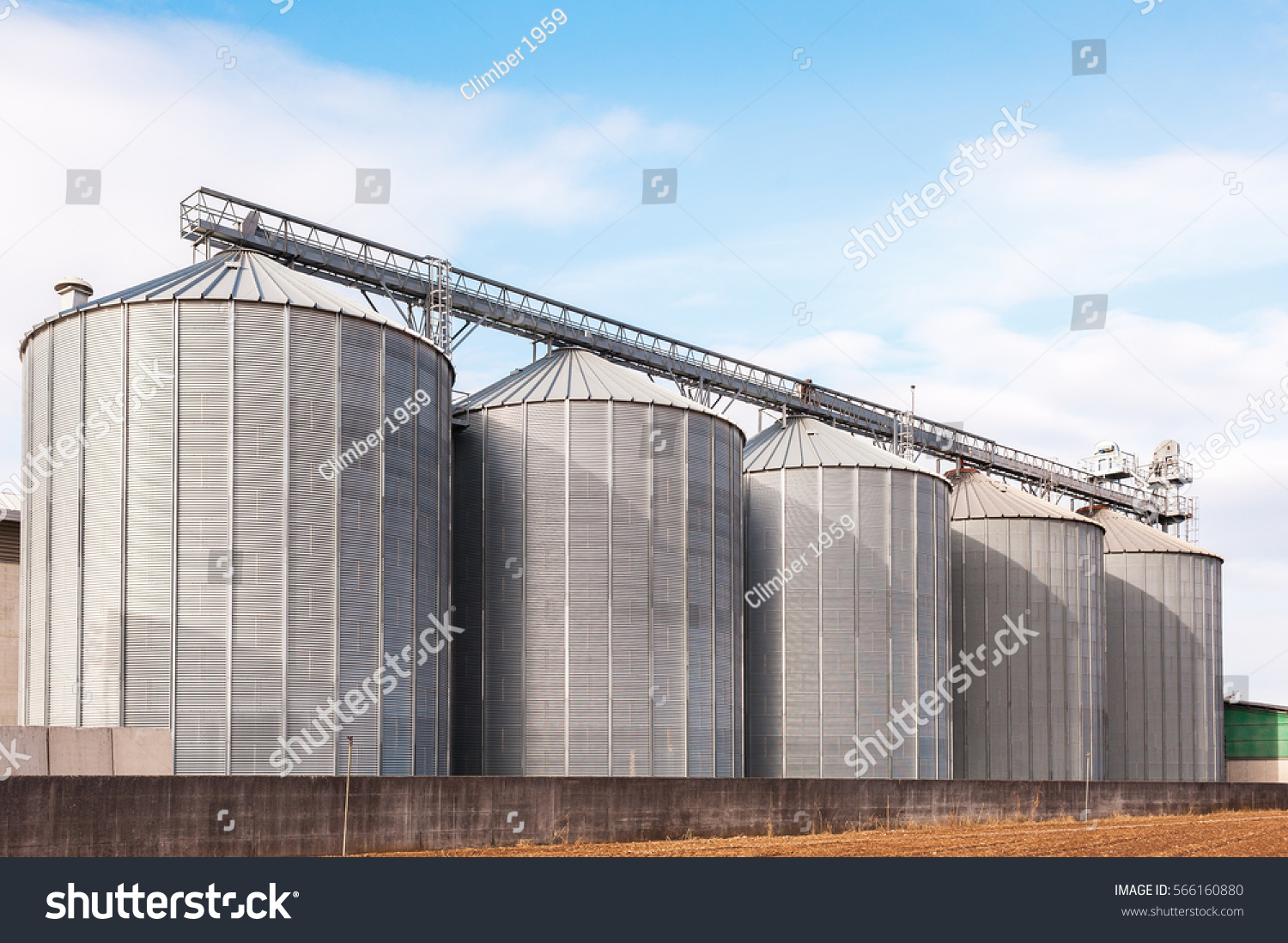 Agricultural Silos Building Exterior Storage Drying Stock Photo ...