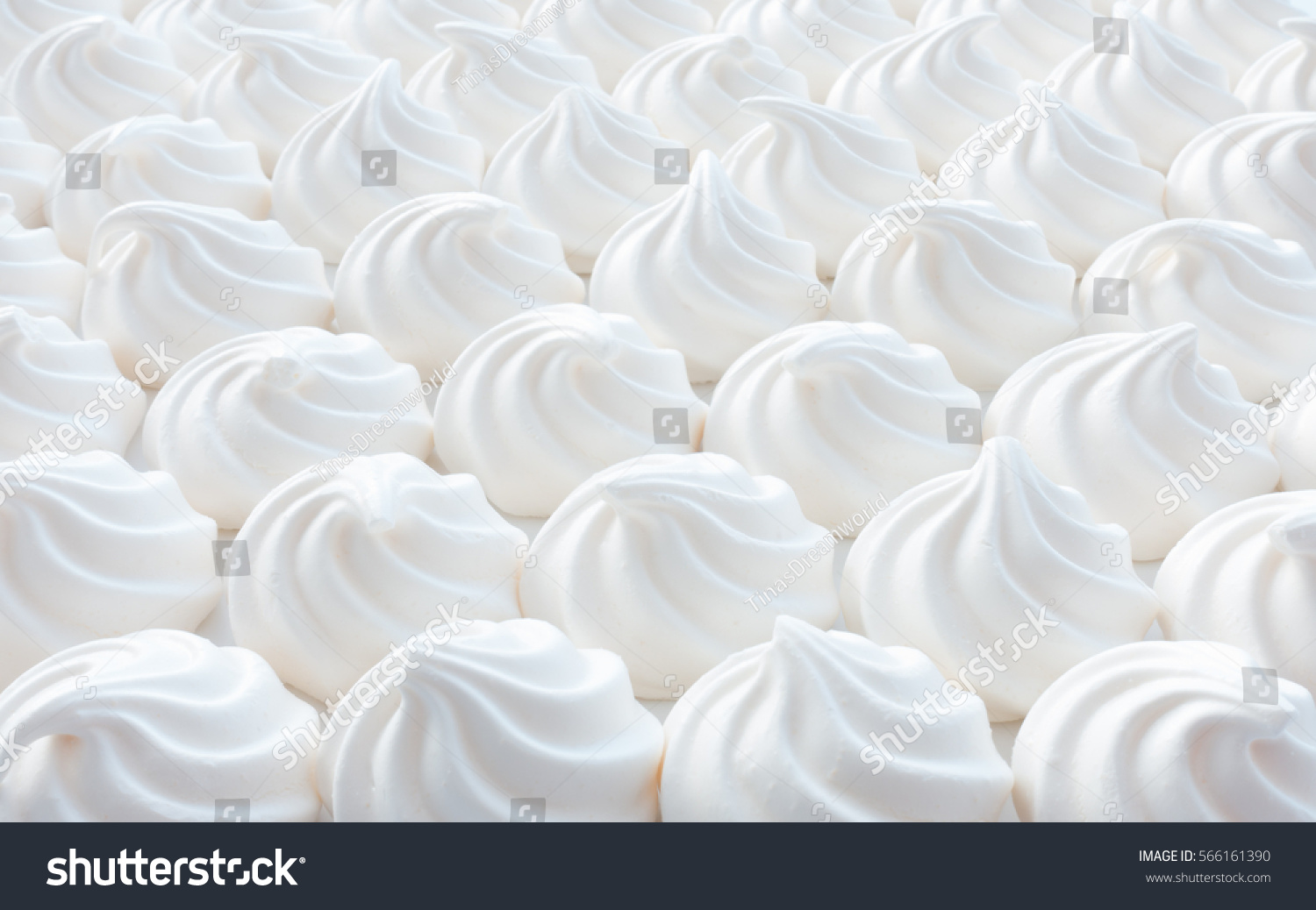 Closeup White Mini Meringue Swirls Food Stock Photo 566161390 ...