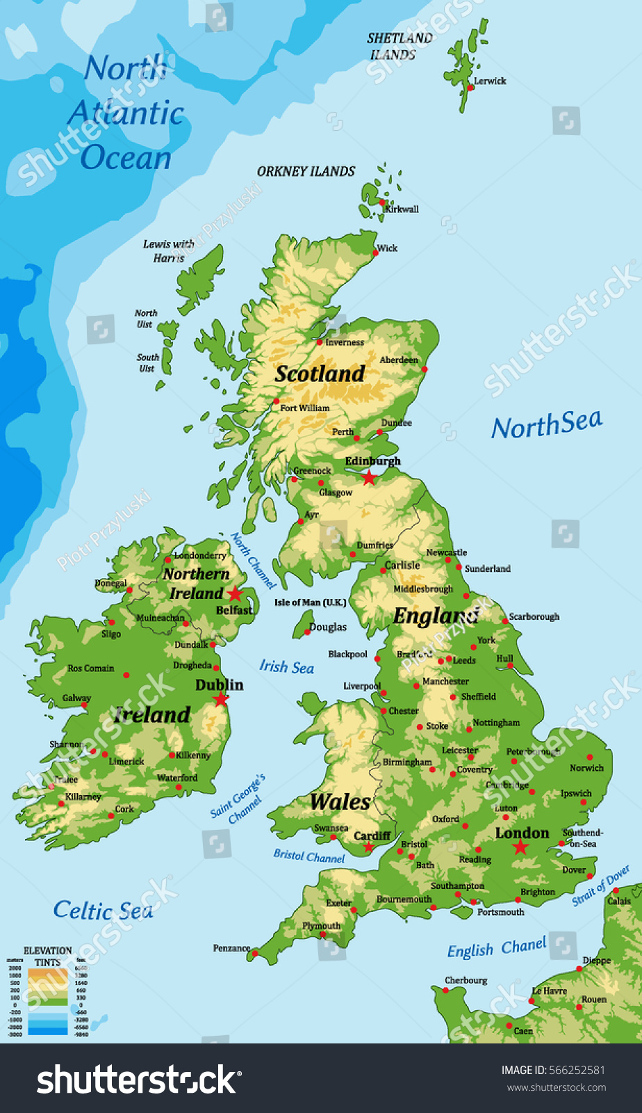 Great Britain Map geographical