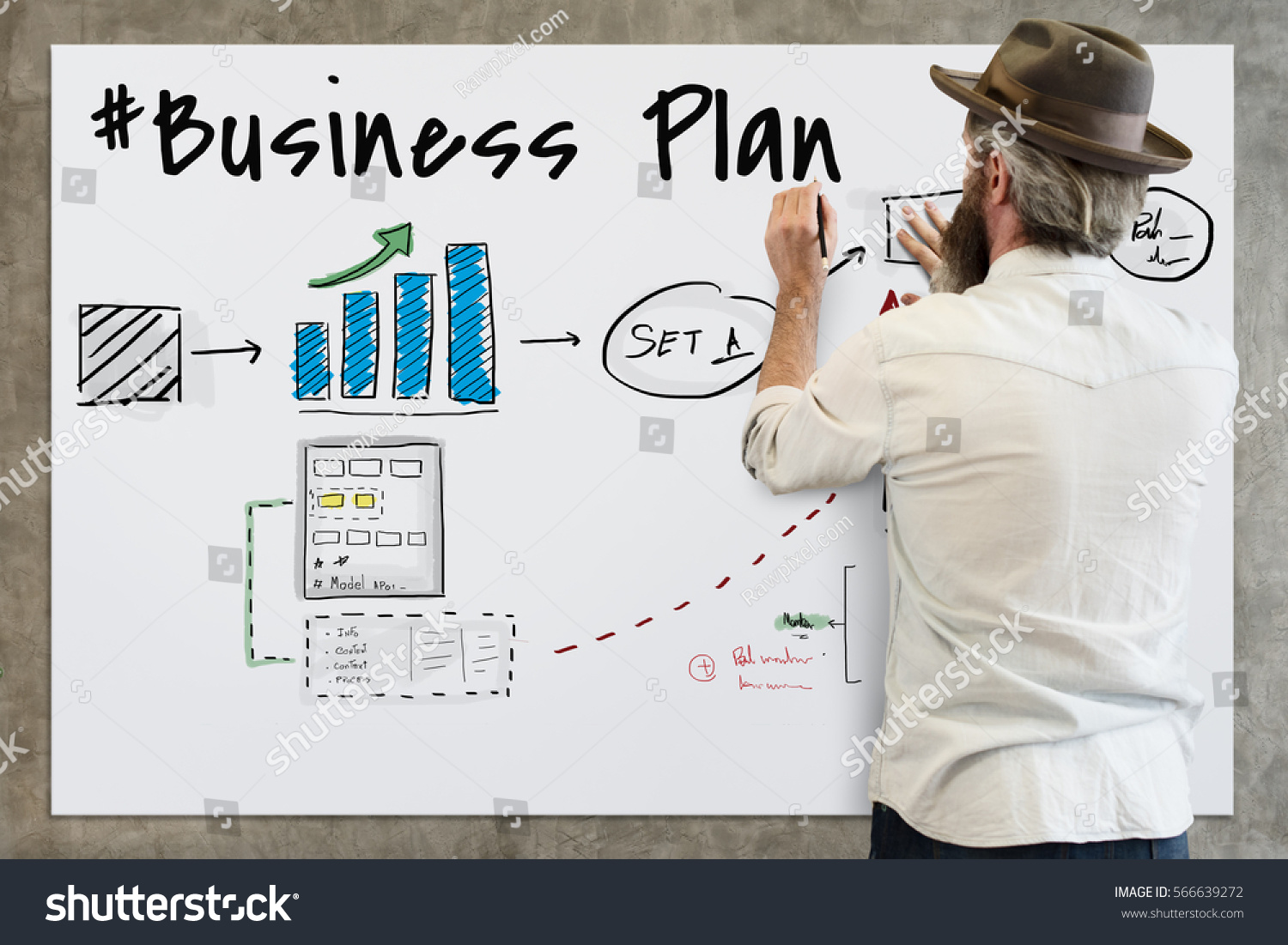 drawing of a business plan