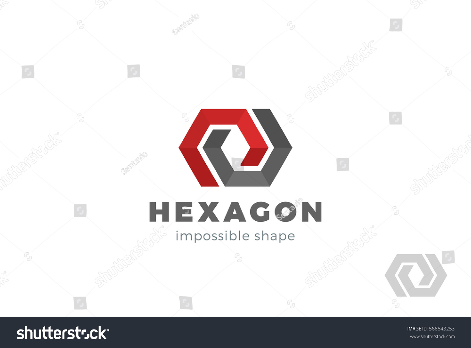 Corporate Business Geometric Impossible Abstract Logo Stock Vector 