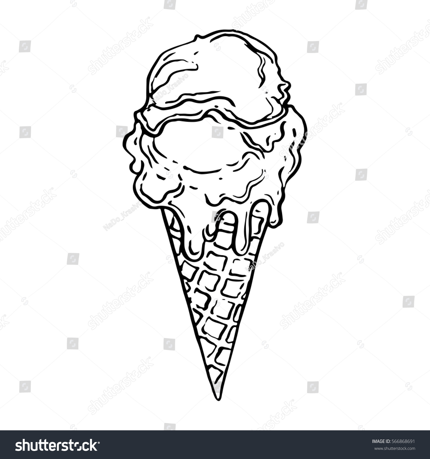Empty Ice Cream Cone vector