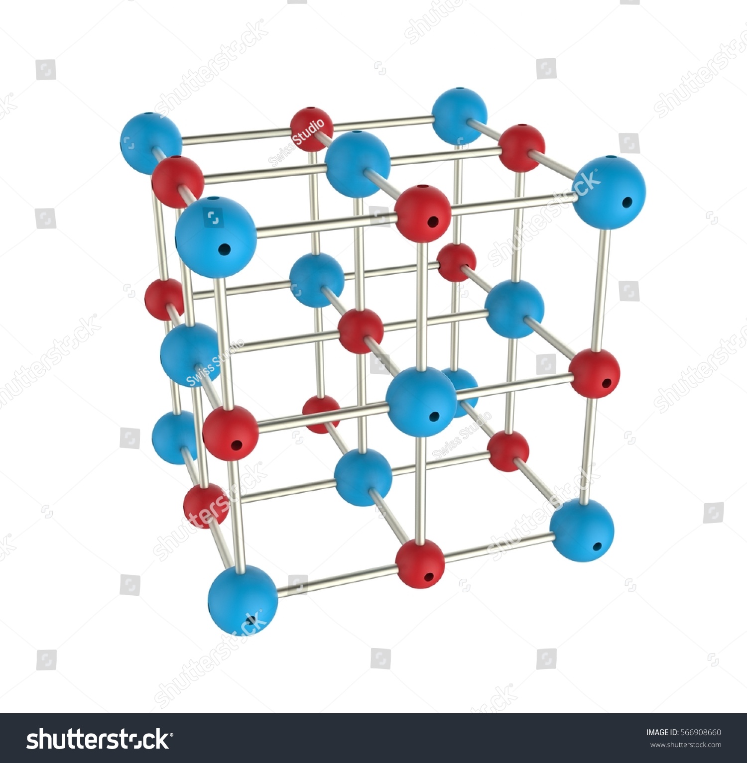 Sodium Chloride Rock Salt Halite Crystal Stock Illustration 566908660 ...