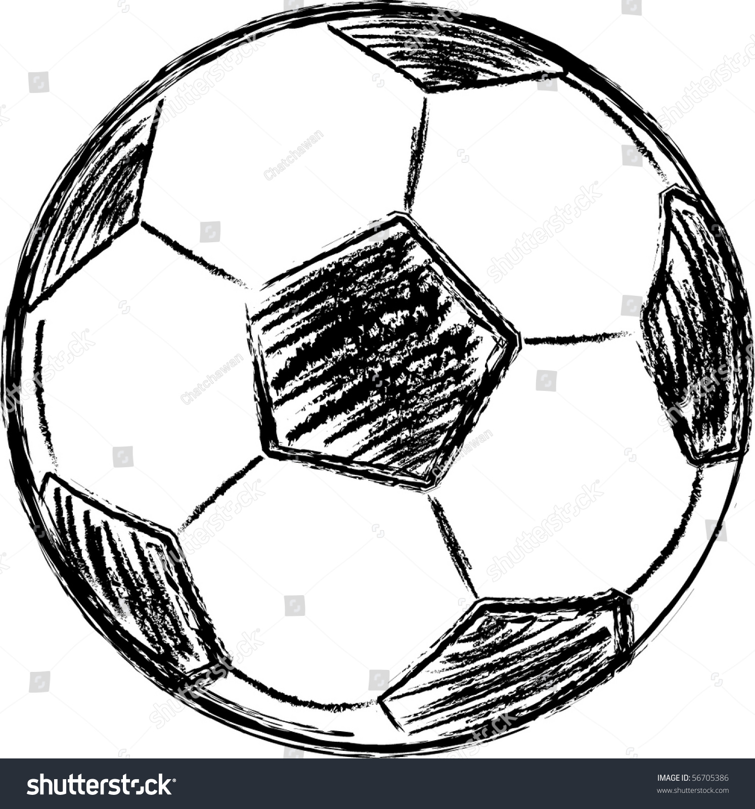 Футбольный мяч и ворота рисунок