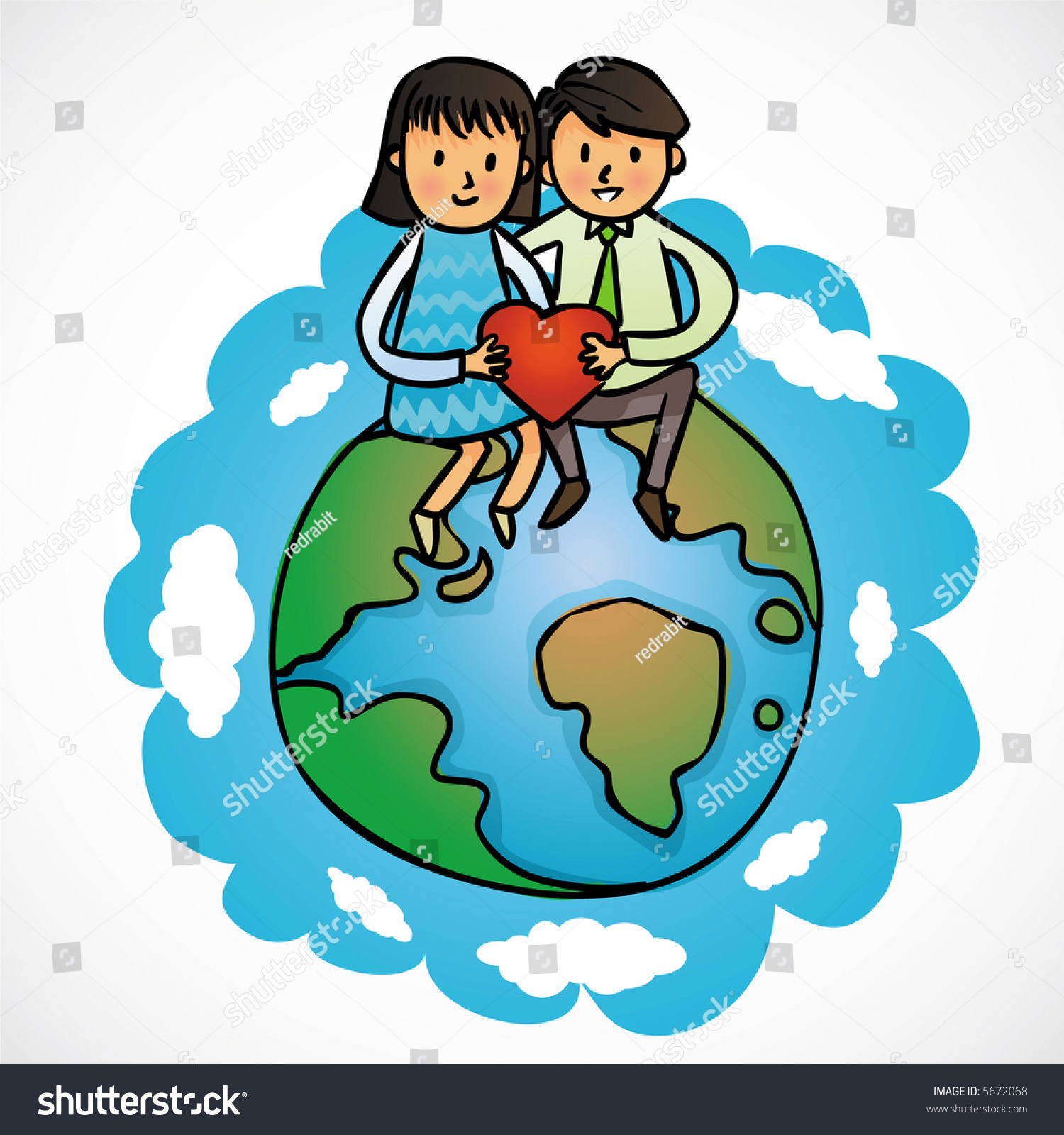 We Love Earth Stock Vector (Royalty Free) 5672068 | Shutterstock