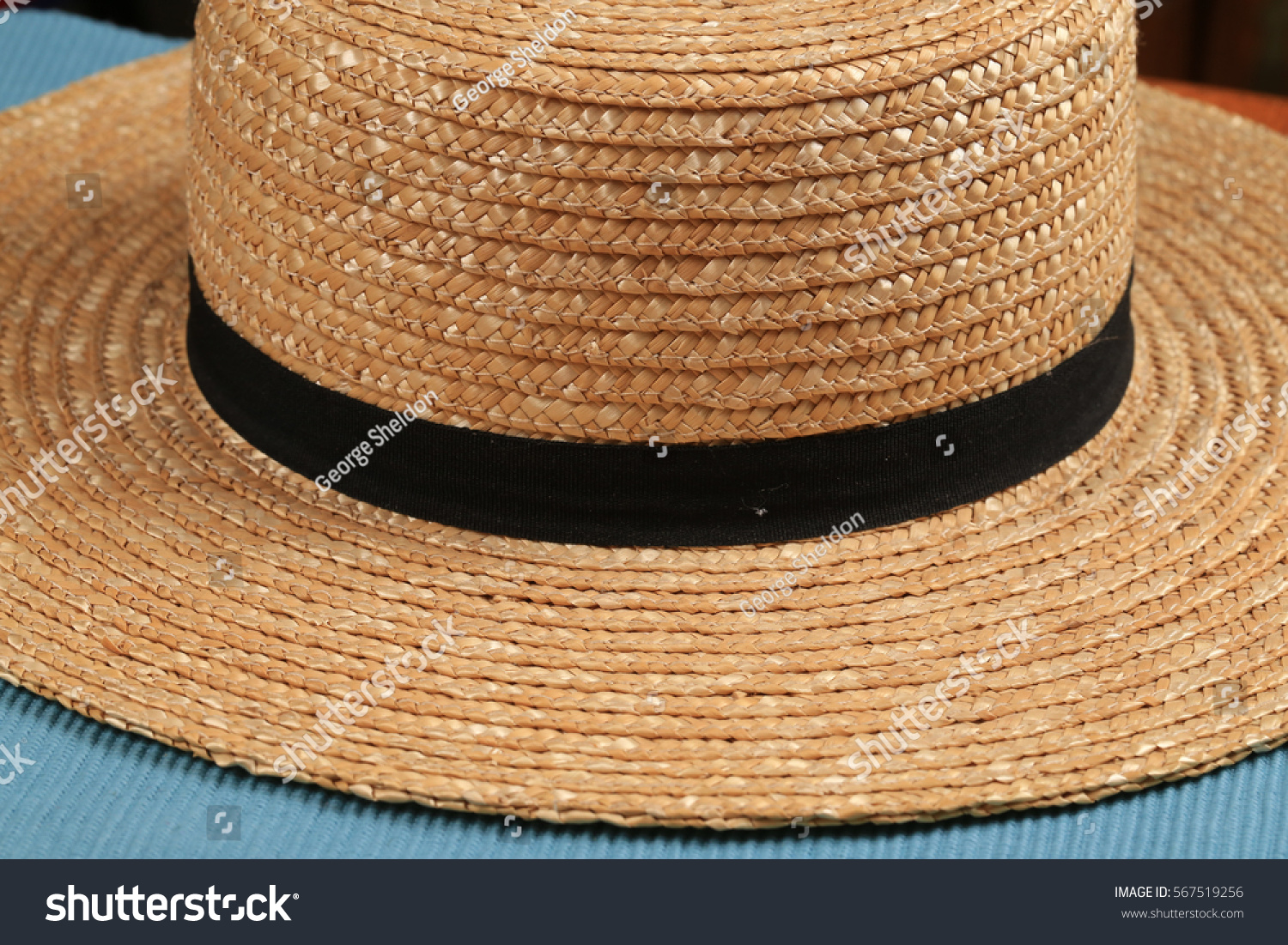 wide brim amish straw hat