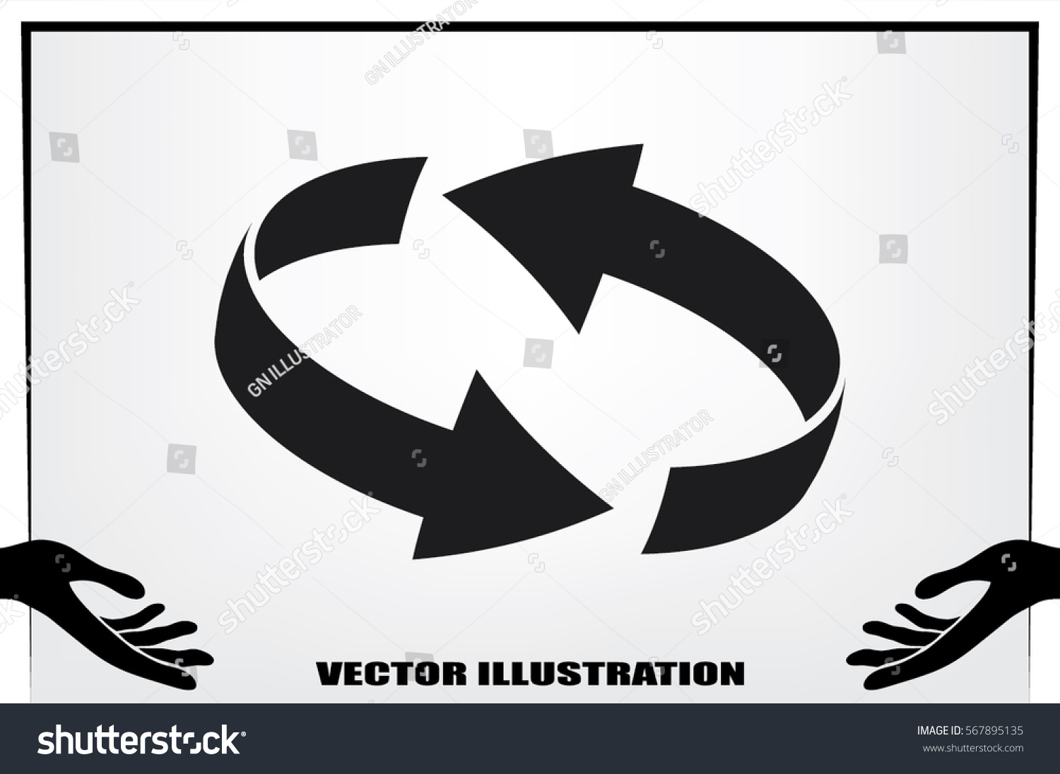 Rotation Arrows Icon Vector Illustration Eps10 Stock Vector Royalty Free Shutterstock