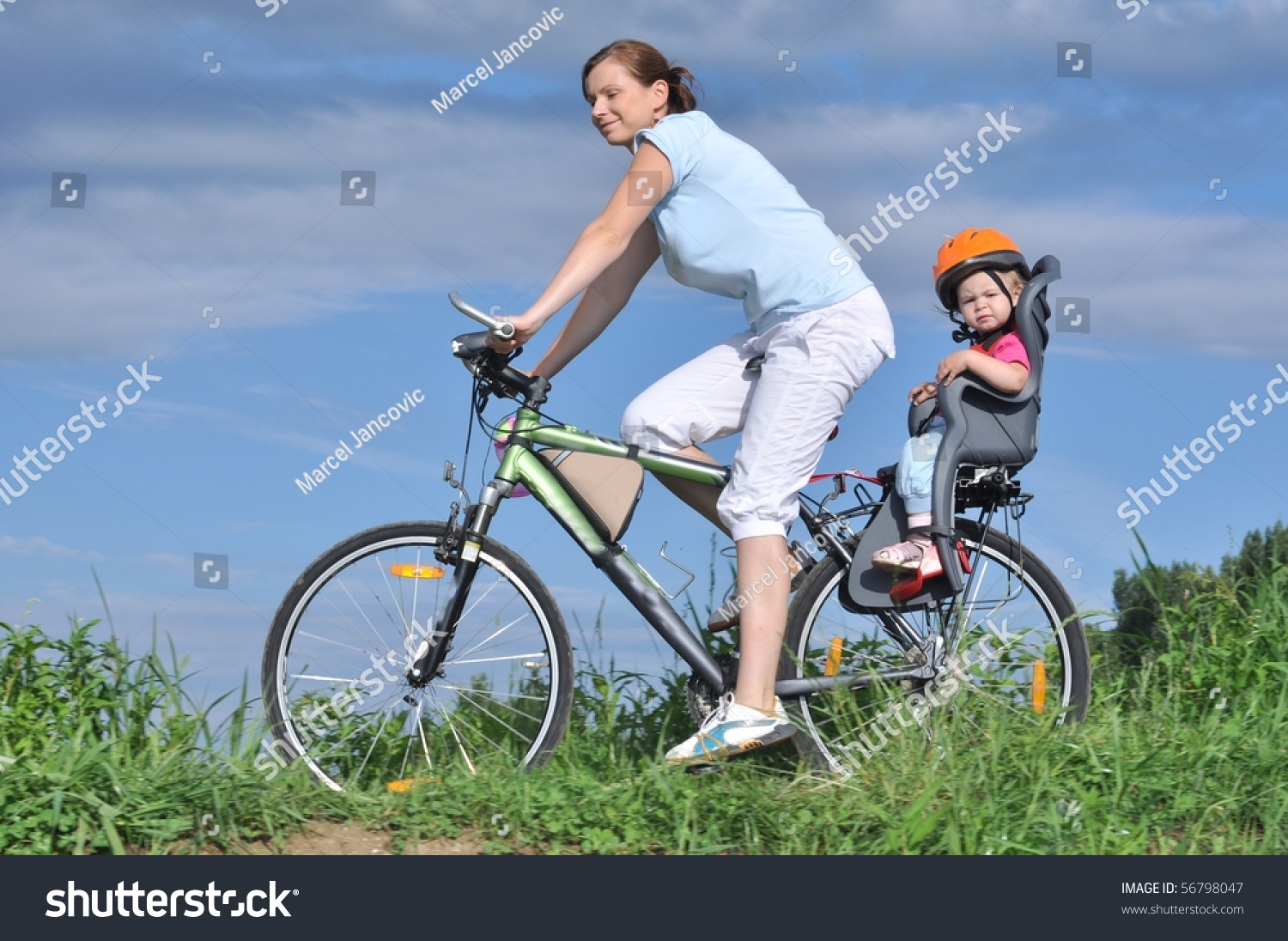 прогулочный велосипед с детским креслом
