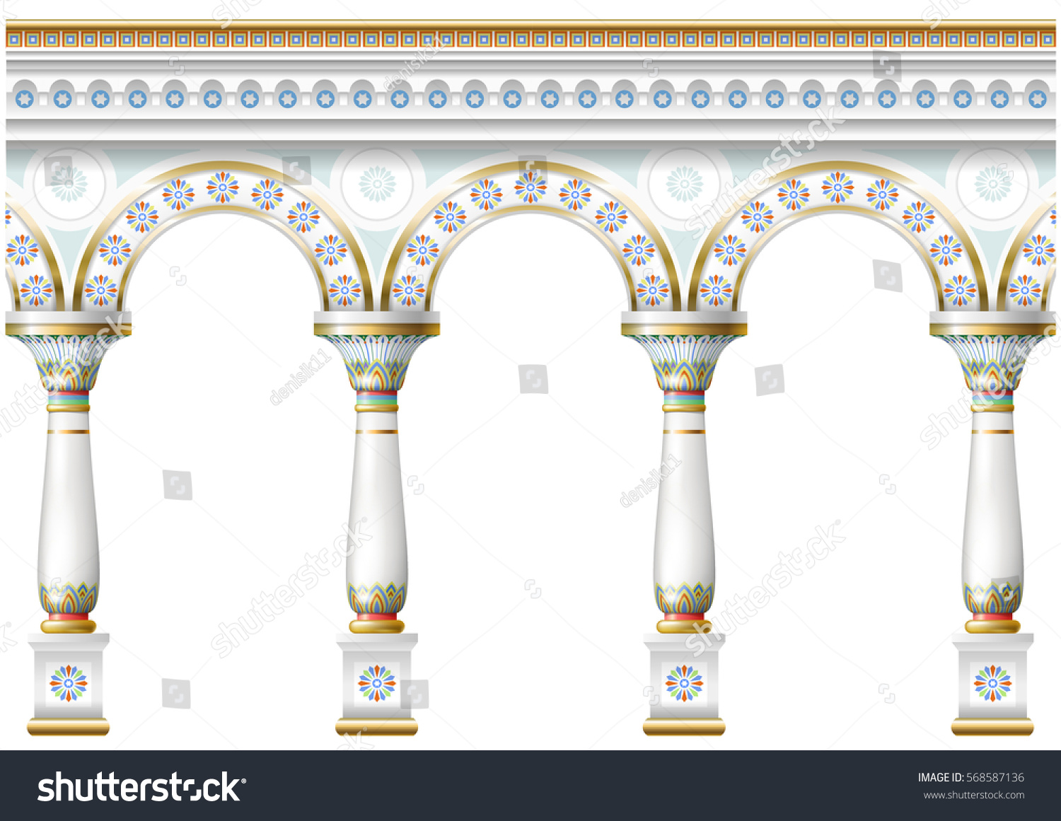 Орнаменты в дворцах на колоннах