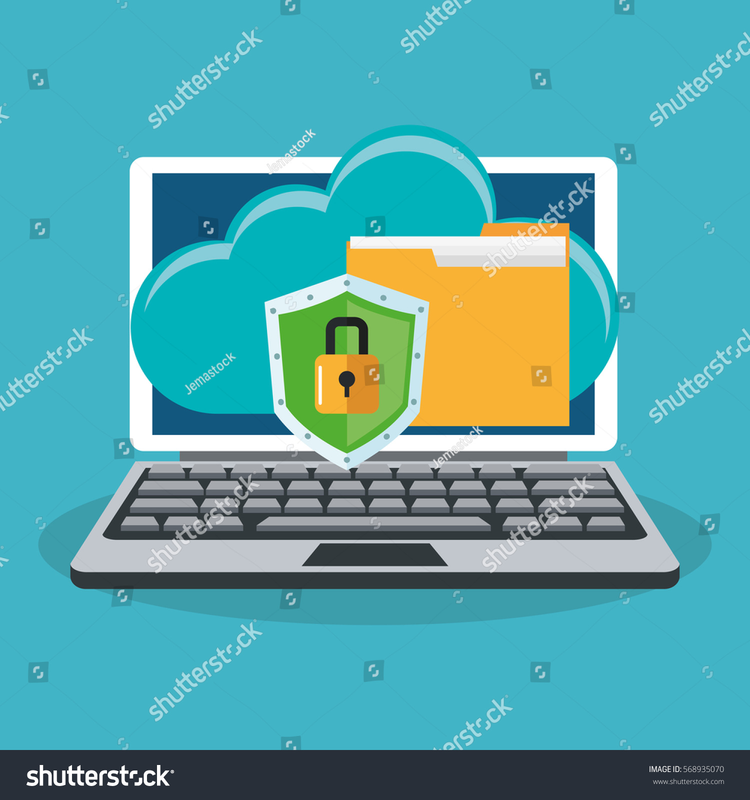 Cyber Security Design Stock Vector (Royalty Free) 568935070 | Shutterstock