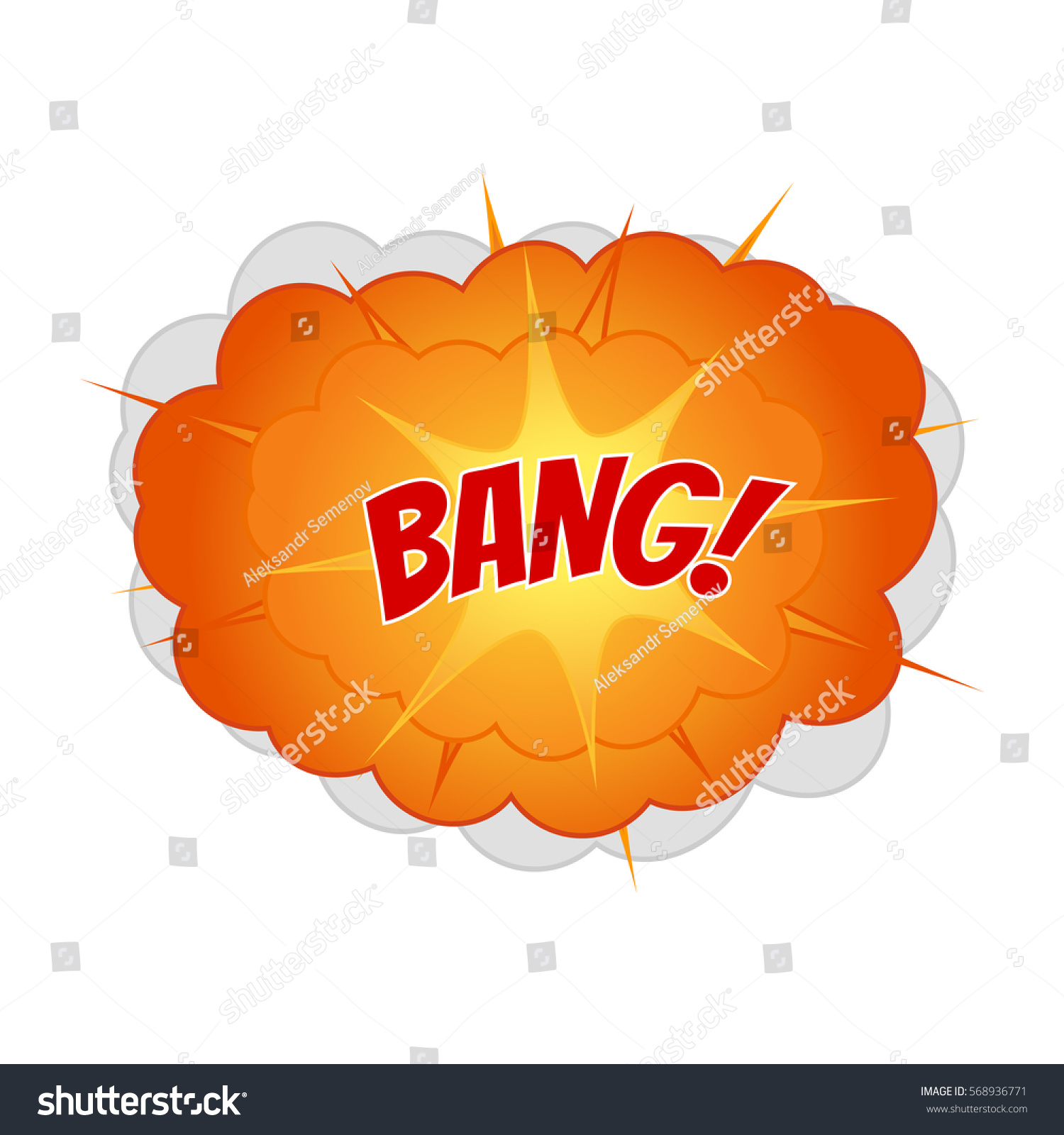 Comic Book Explosion Vector Illustration Big Stock Vector (Royalty Free ...