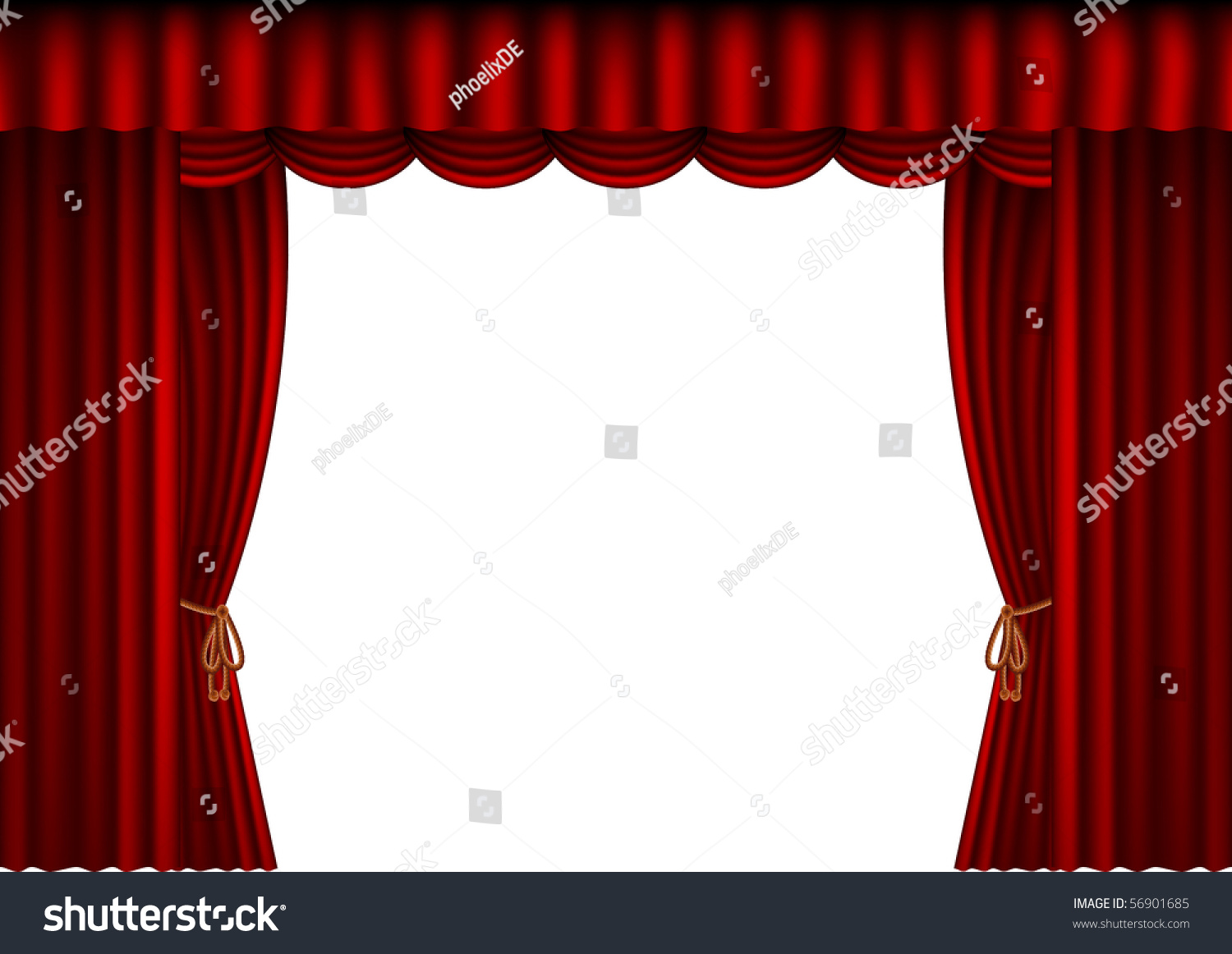 Red Curtain Stock Vector (Royalty Free) 56901685 | Shutterstock