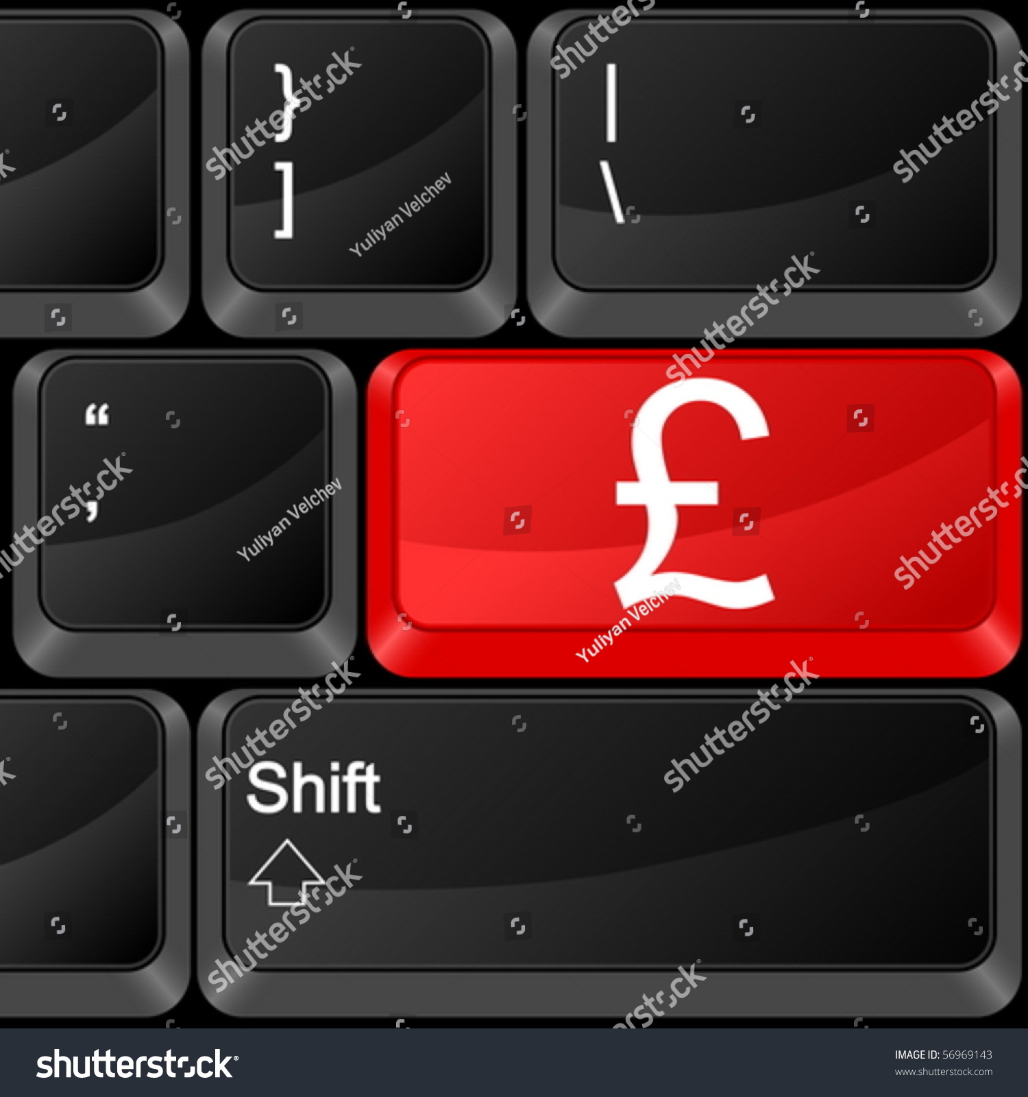 Keyboard Computer Button British Pound Vector Stock Vector (Royalty ...