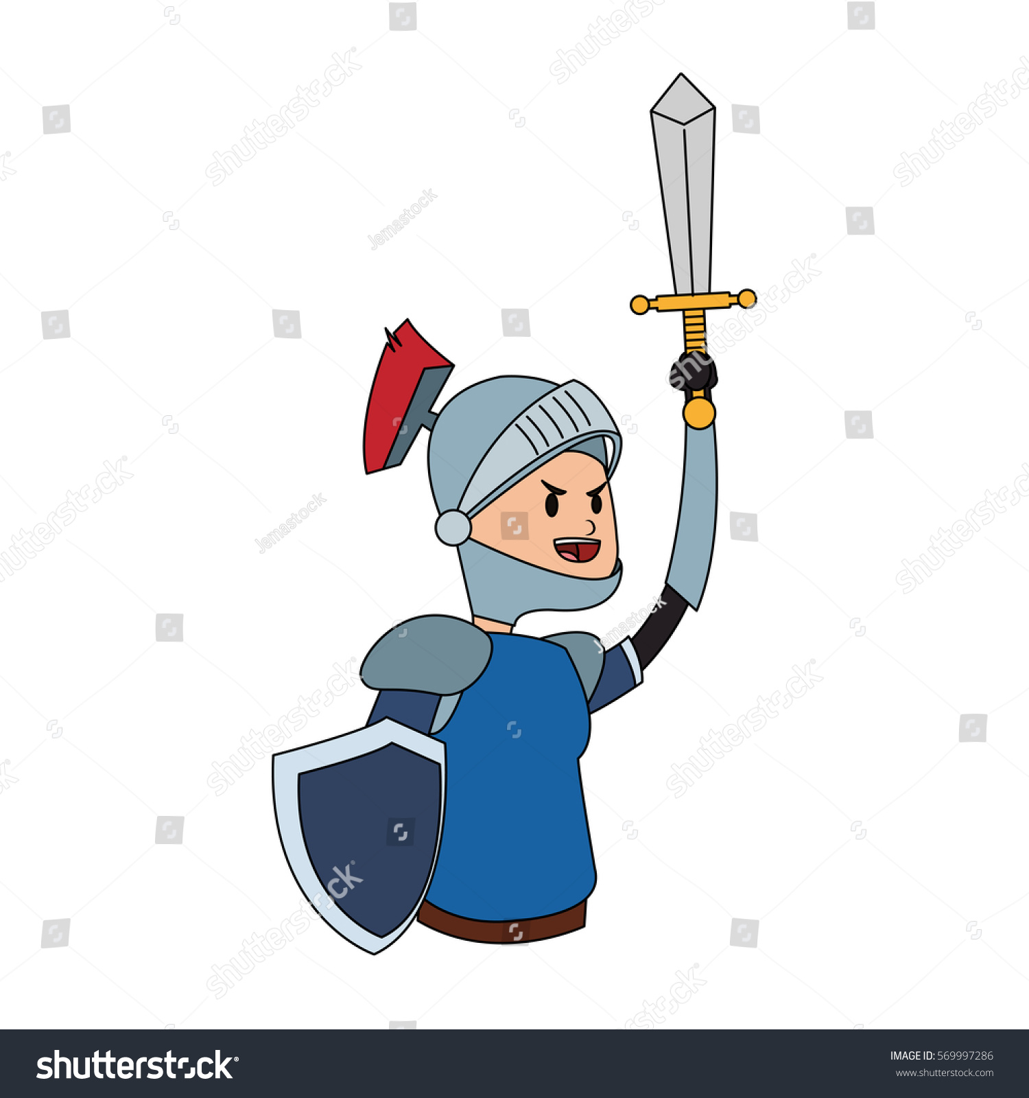 Knight Cartoon Icon Stock Vector (Royalty Free) 569997286 | Shutterstock