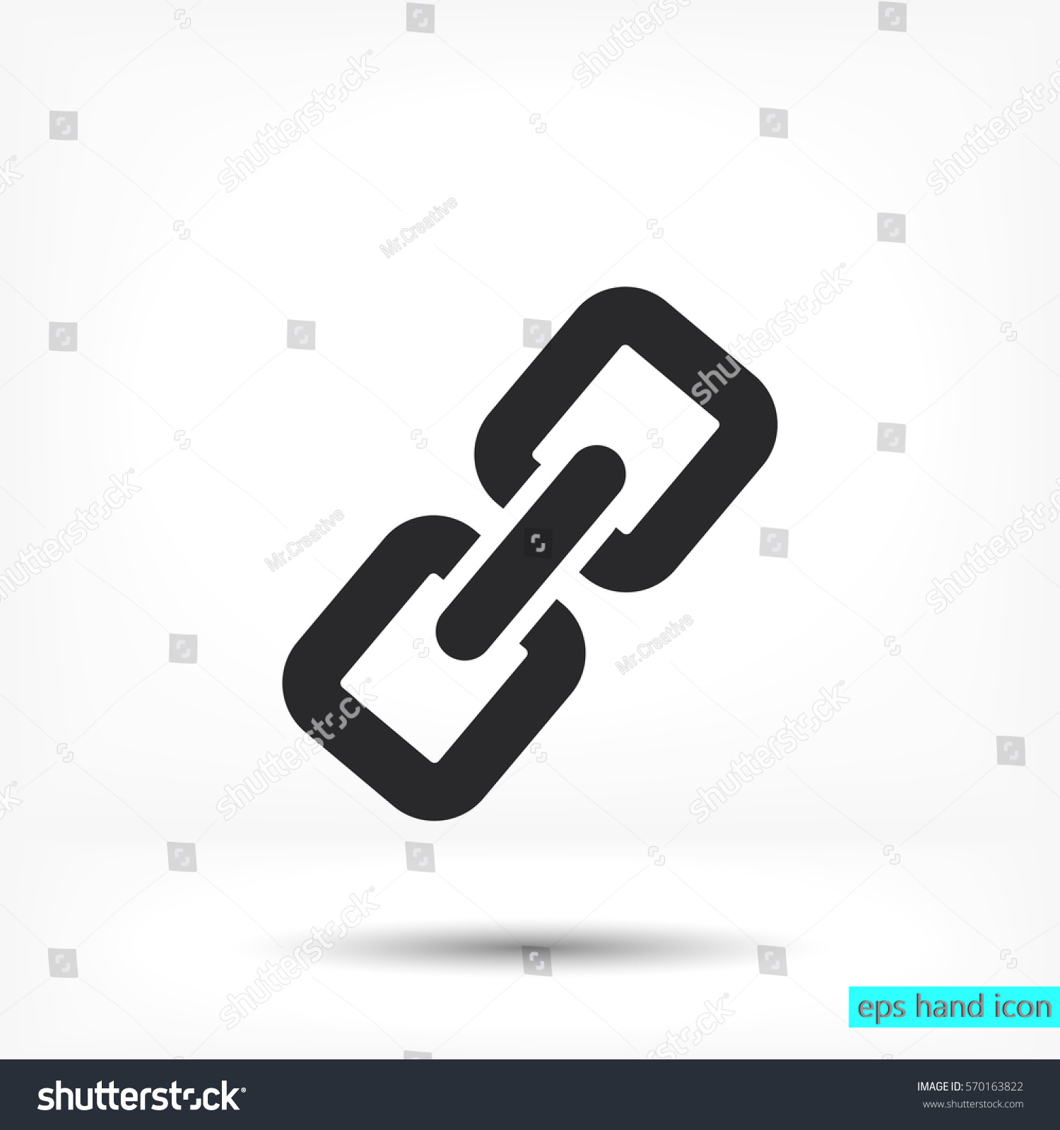 Chain Link Metal Icon Vector Stock Vector (Royalty Free) 570163822 ...