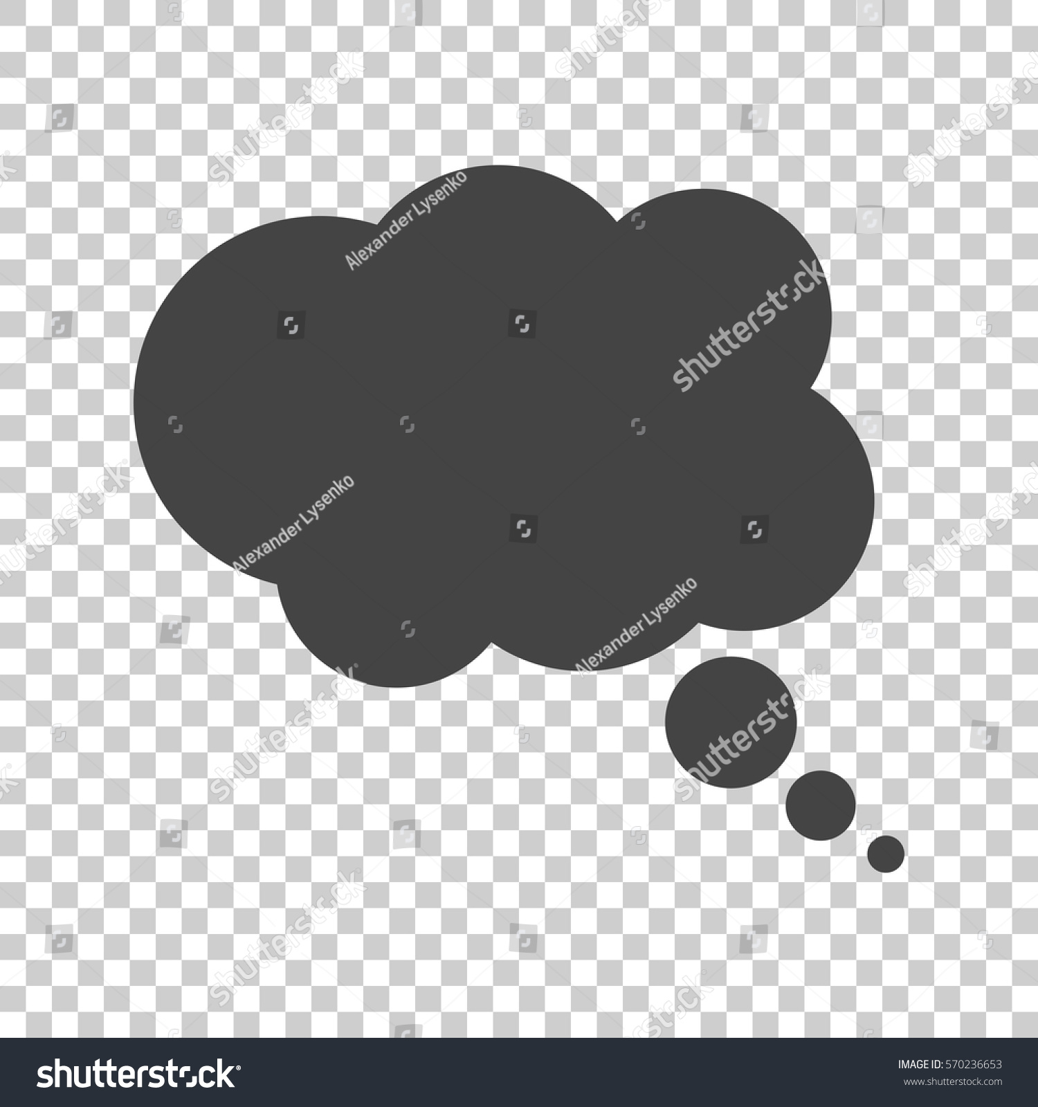 Thought Bubble On Isolated Background Infographic Stock Vector (Royalty