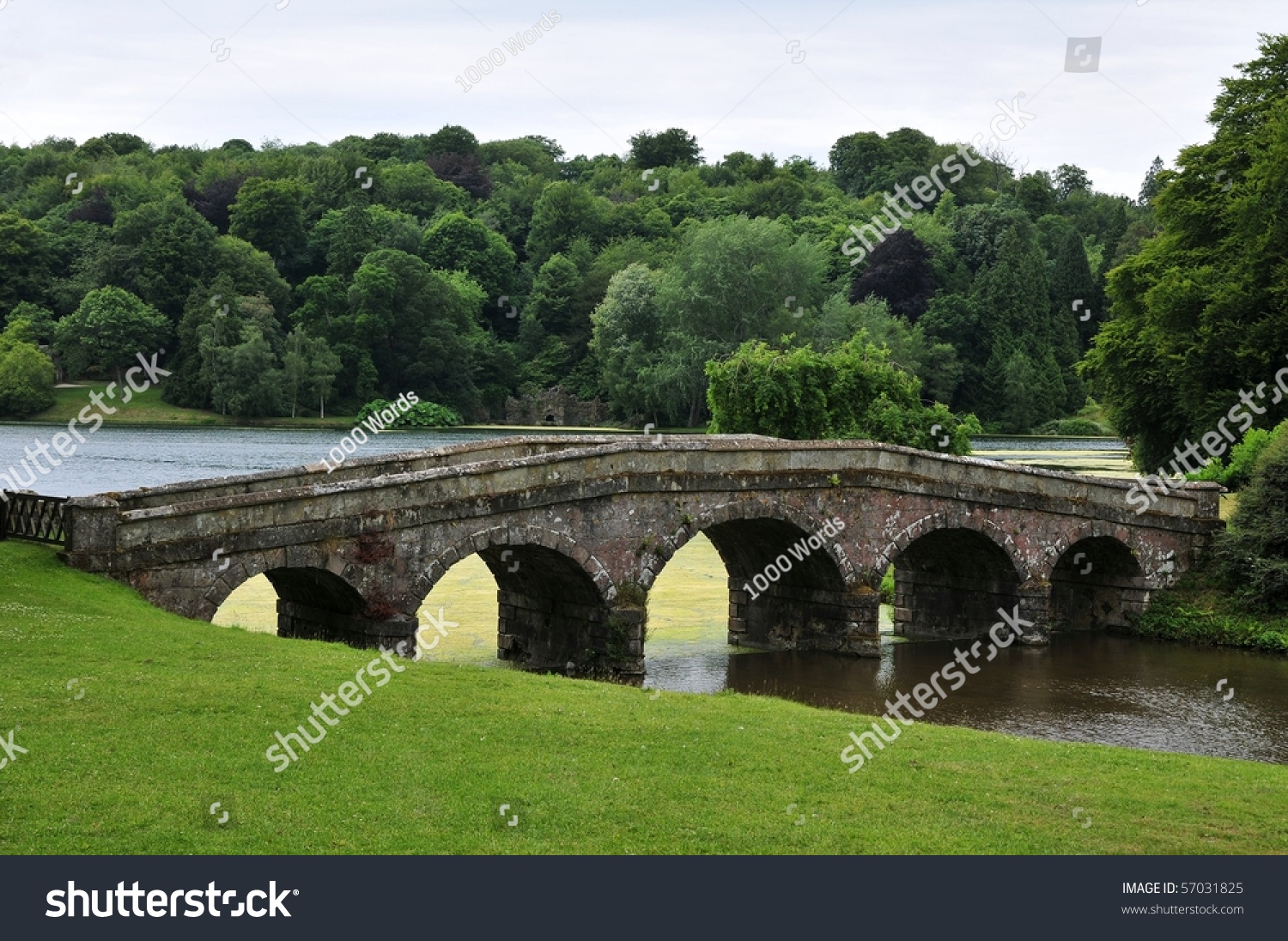 Old Stone Bridge Formal Garden Stock Photo 57031825 | Shutterstock