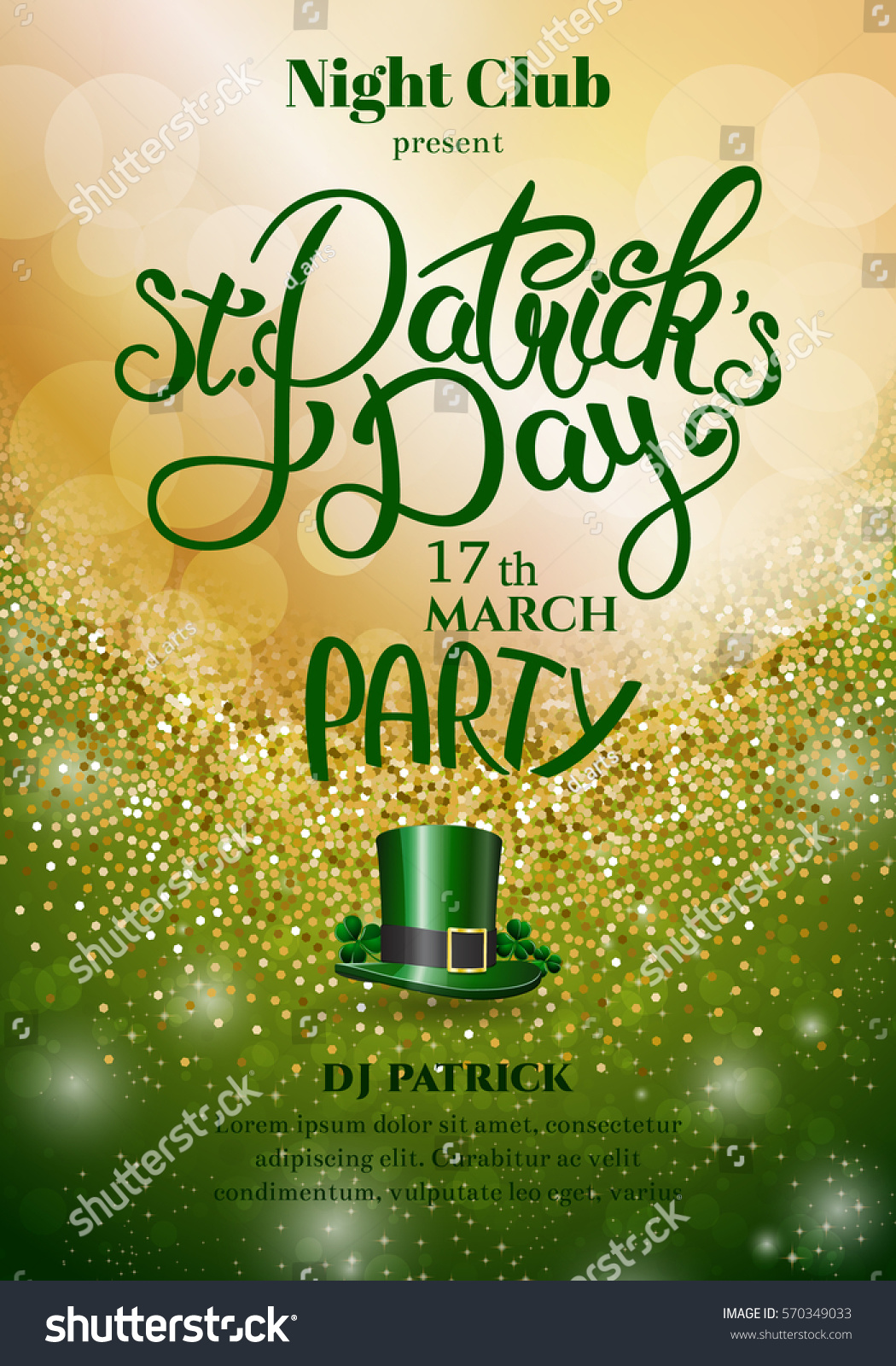 Saint Patricks Day Party Flyer Invitation Stock Vector Royalty Free 570349033 Shutterstock