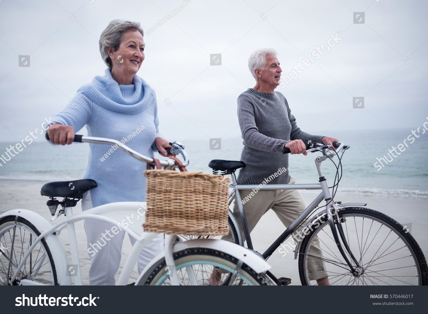 Senior Couple Having Ride Their Bike Stock Photo 570446017 | Shutterstock