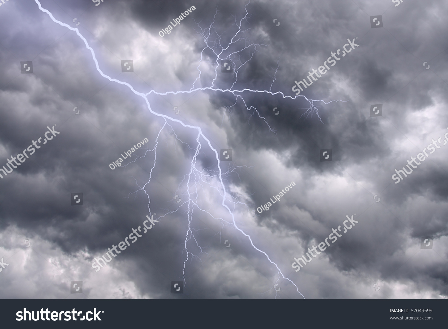 Lightning Dark Stormy Clouds Stock Photo 57049699 | Shutterstock