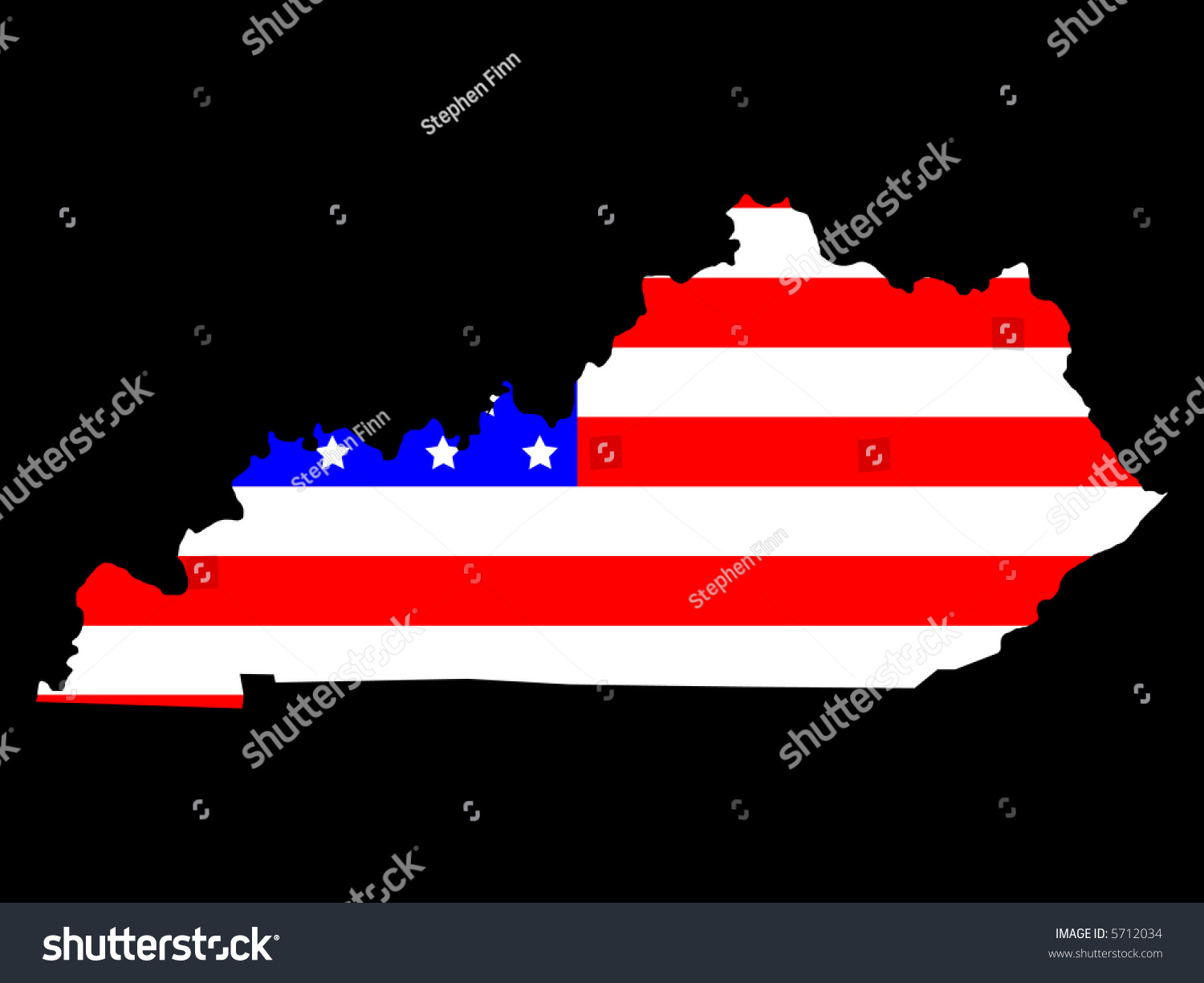 Map State Kentucky American Flag Stock Illustration 5712034 Shutterstock 1573