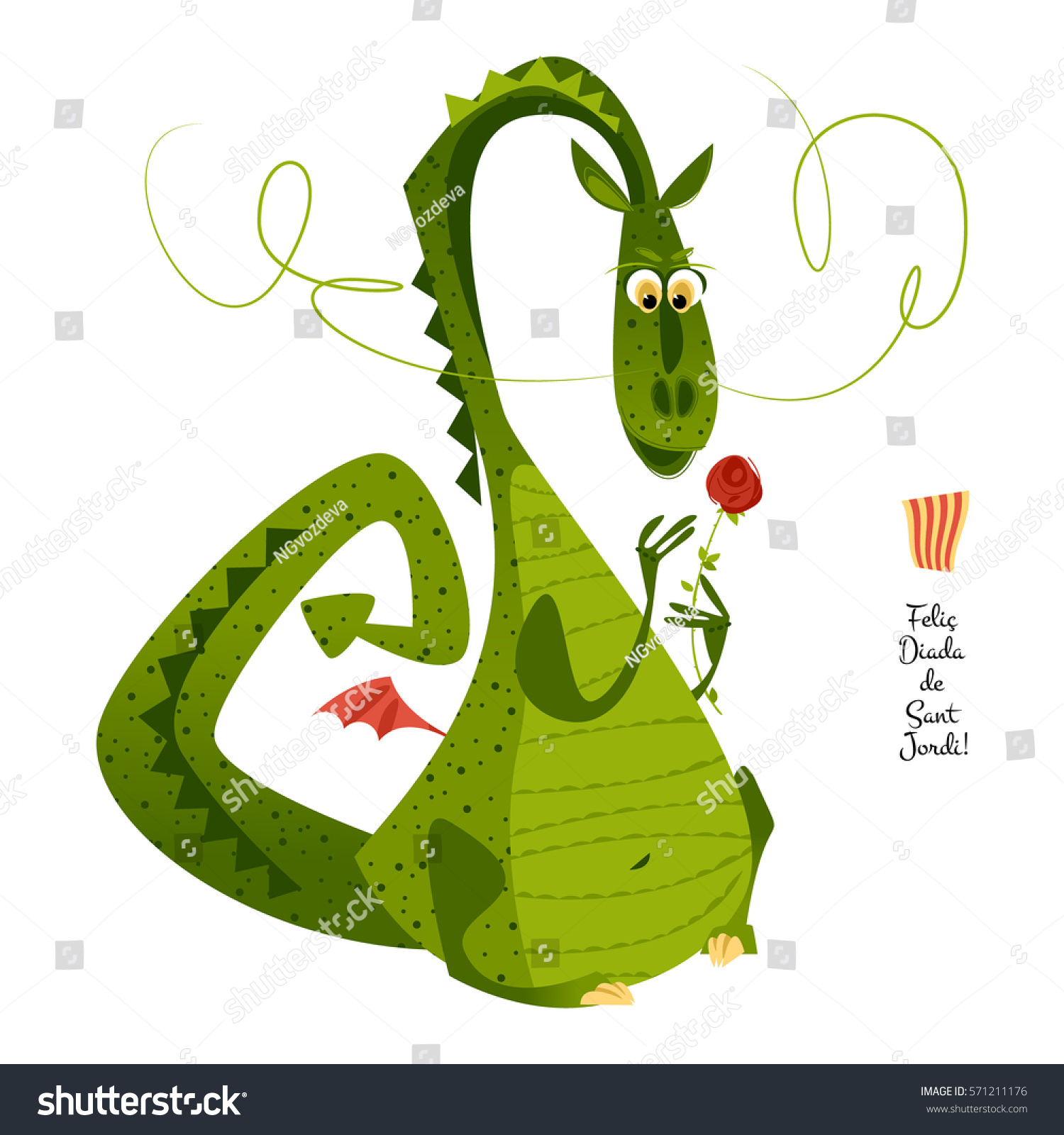 Dragon Flower Diada De Sant Jordi Stock Vector Royalty Free 571211176 Shutterstock 1698