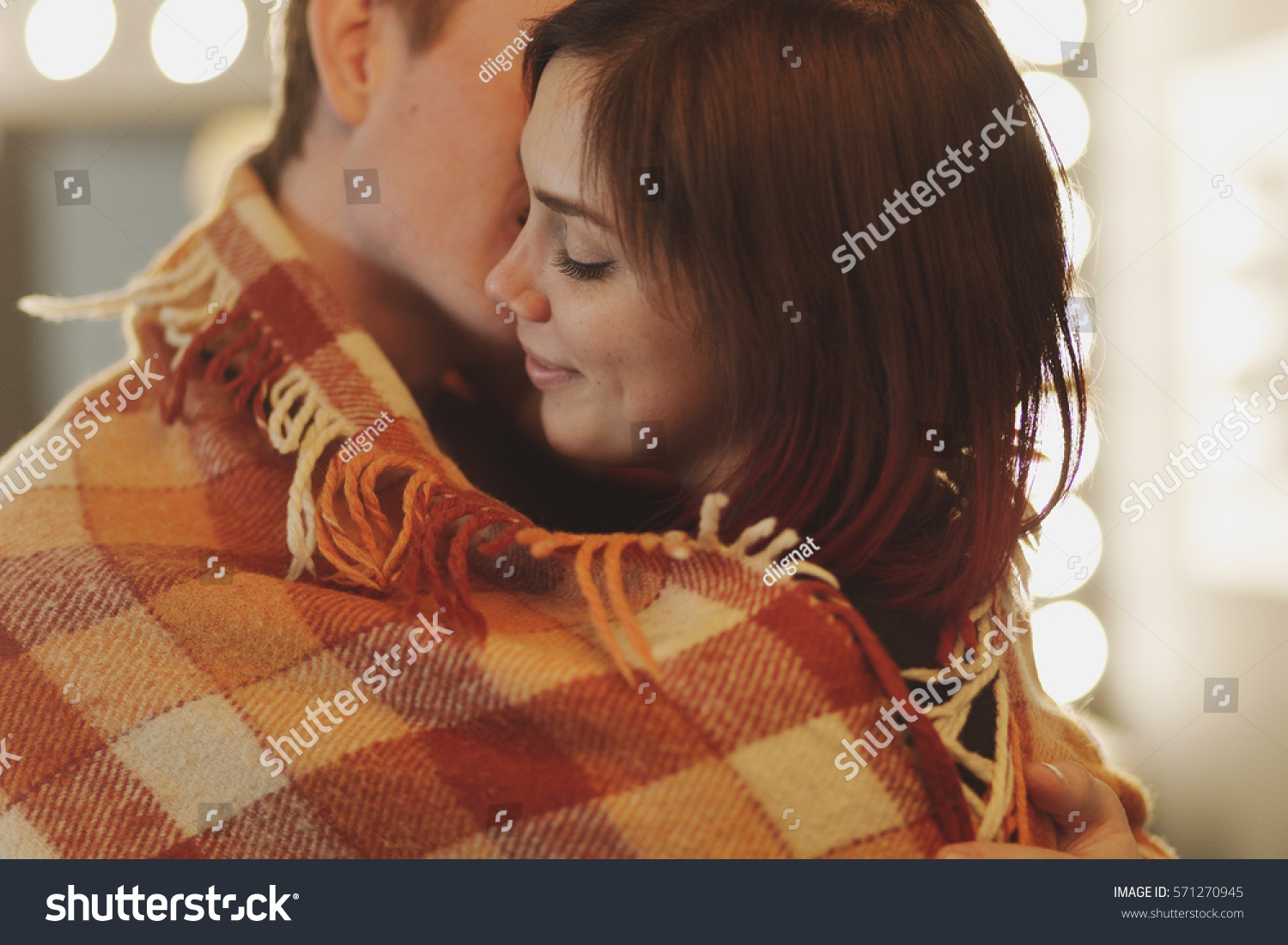 Romantic Couple Touching Kissing Each Other Stock Photo Shutterstock