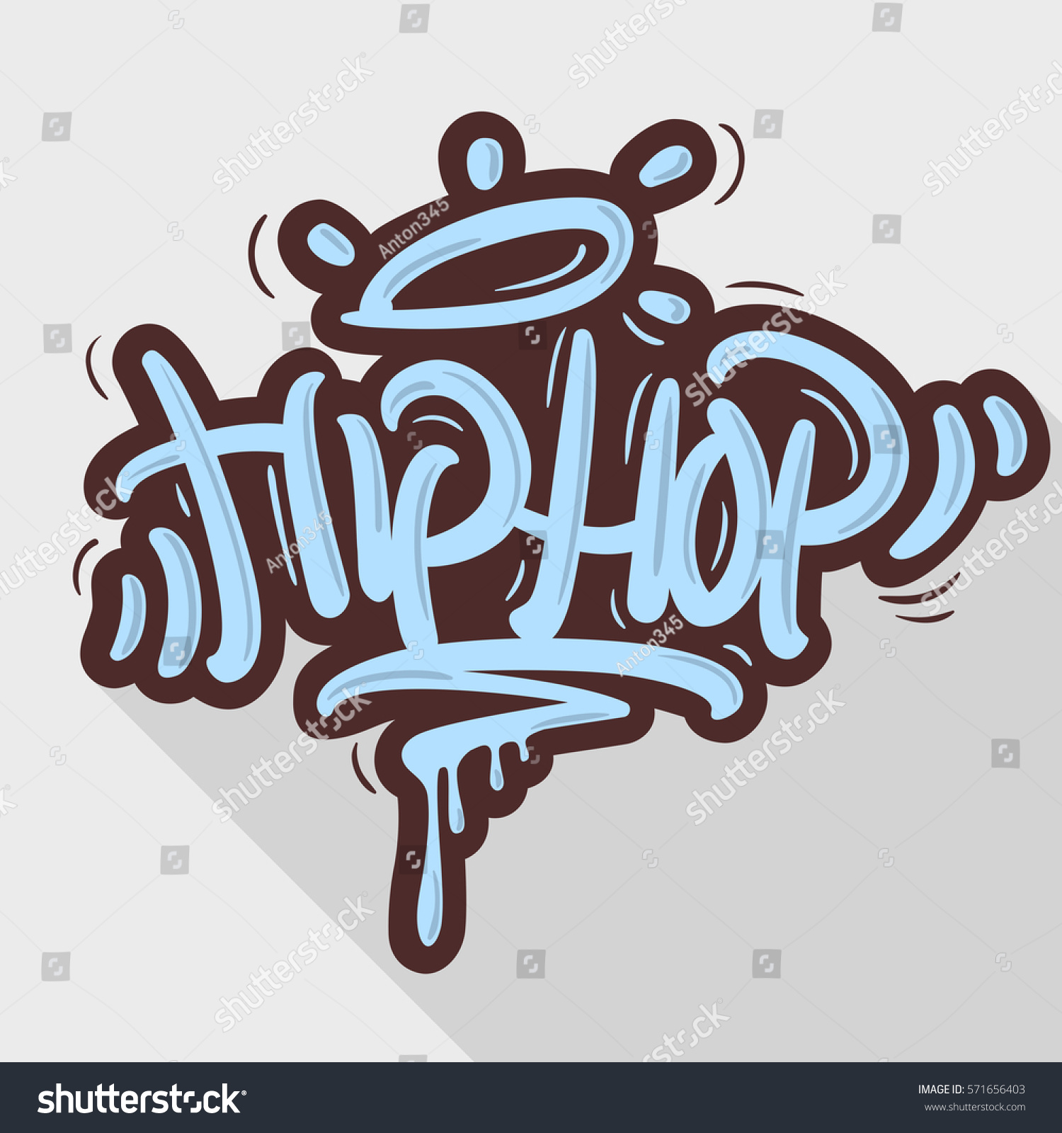 Hip Hop Tag Graffiti Style Label Stock Vector (Royalty Free) 571656403 ...