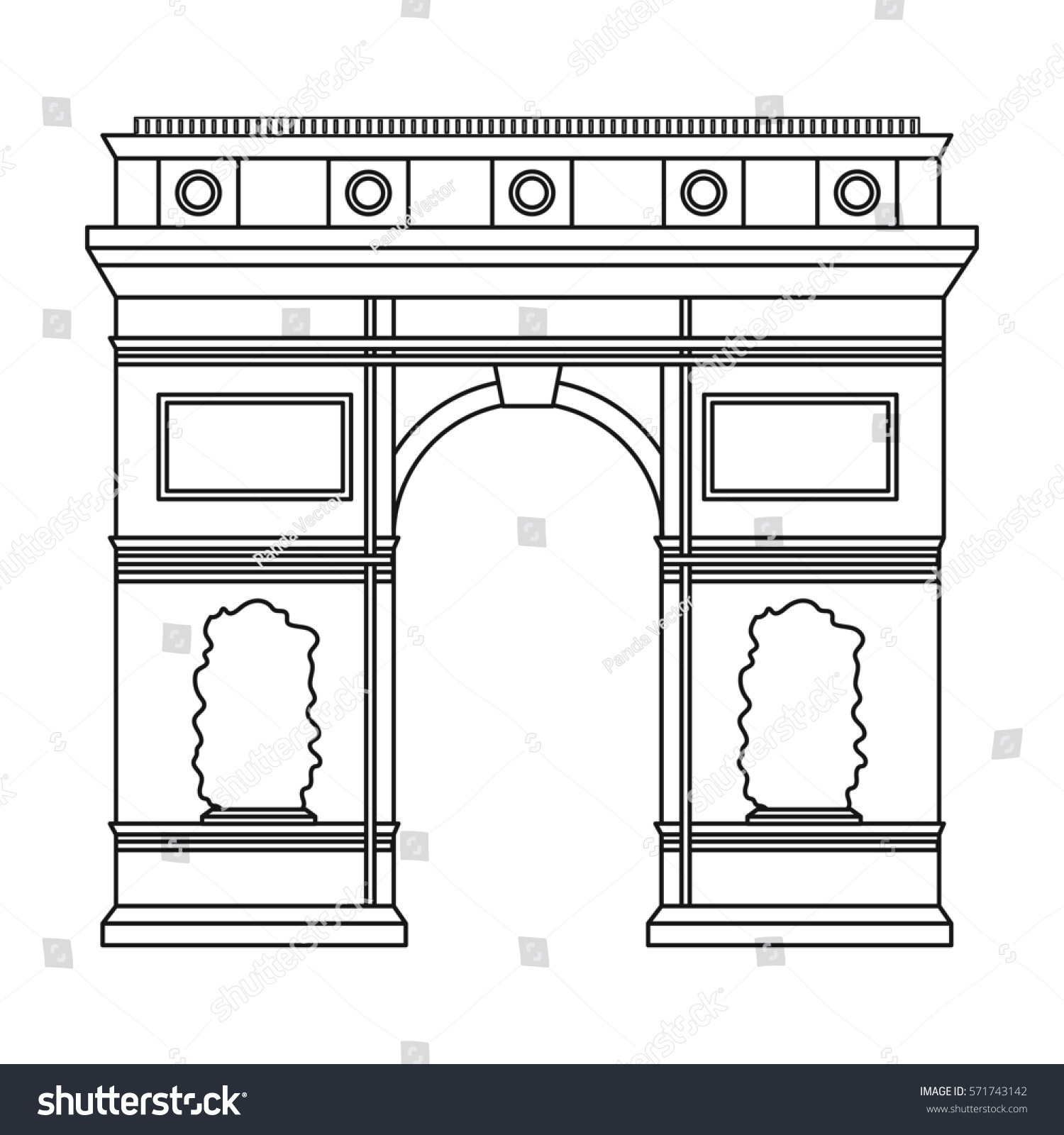 Рисунок арки триумфальной арки