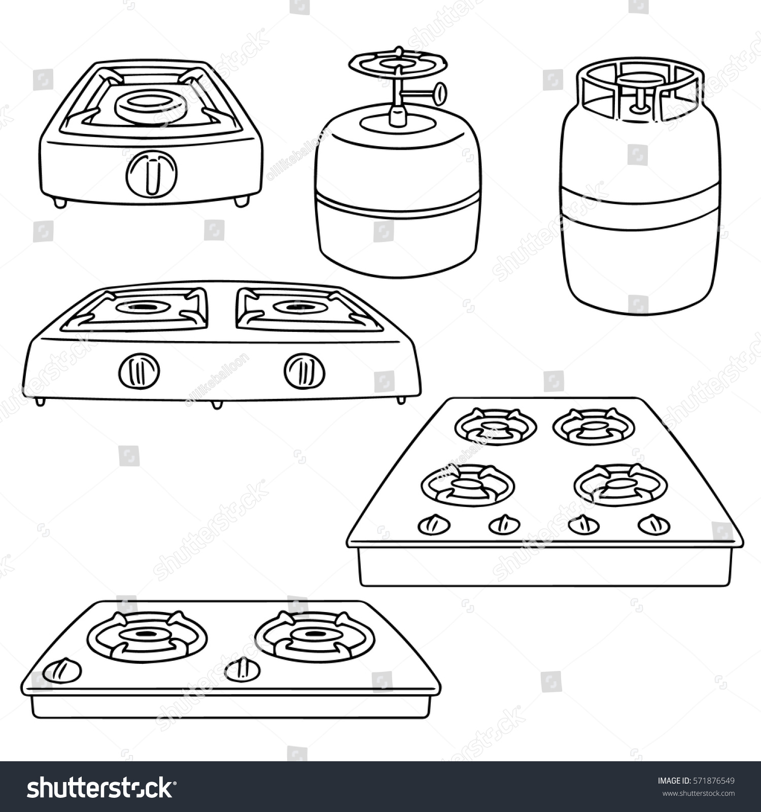 Зарисовка газовой плиты