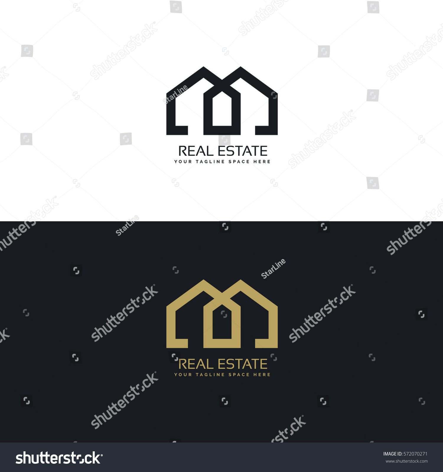 Clean House Logo Real Estate Company Stock Vector (Royalty Free ...