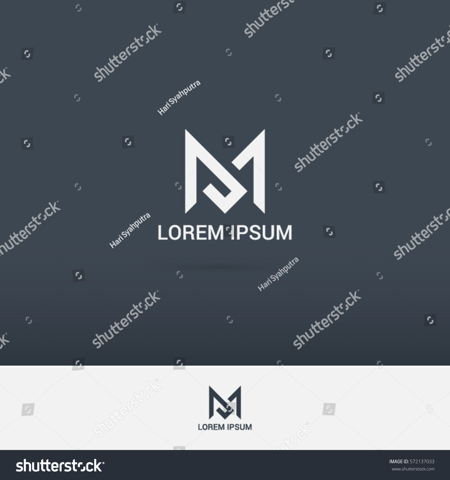 Simple Brilliant Letter M Logo Design Stock Vector (Royalty Free ...